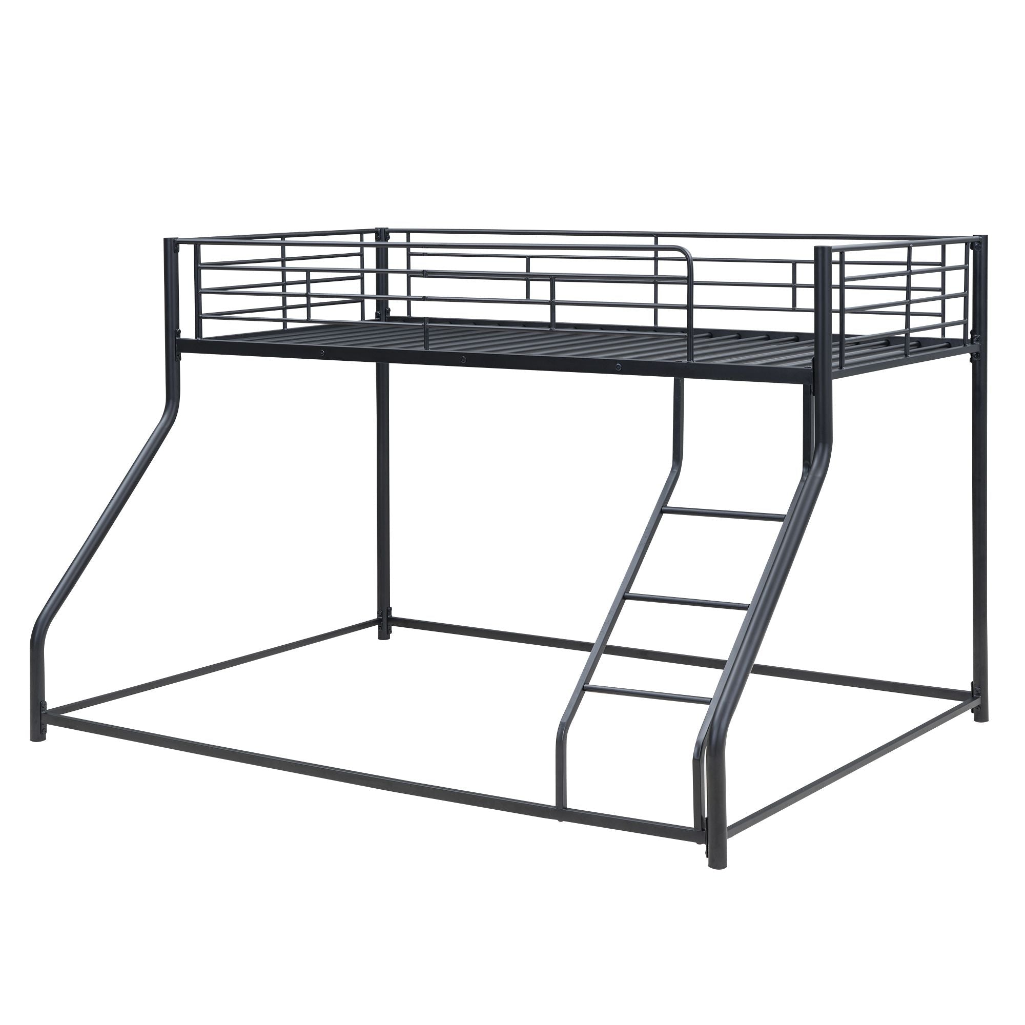 Space-Saving Twin XL over Queen Metal Bunk Bed with Black Finish for Kids and Guests | Just Better Bunk Beds