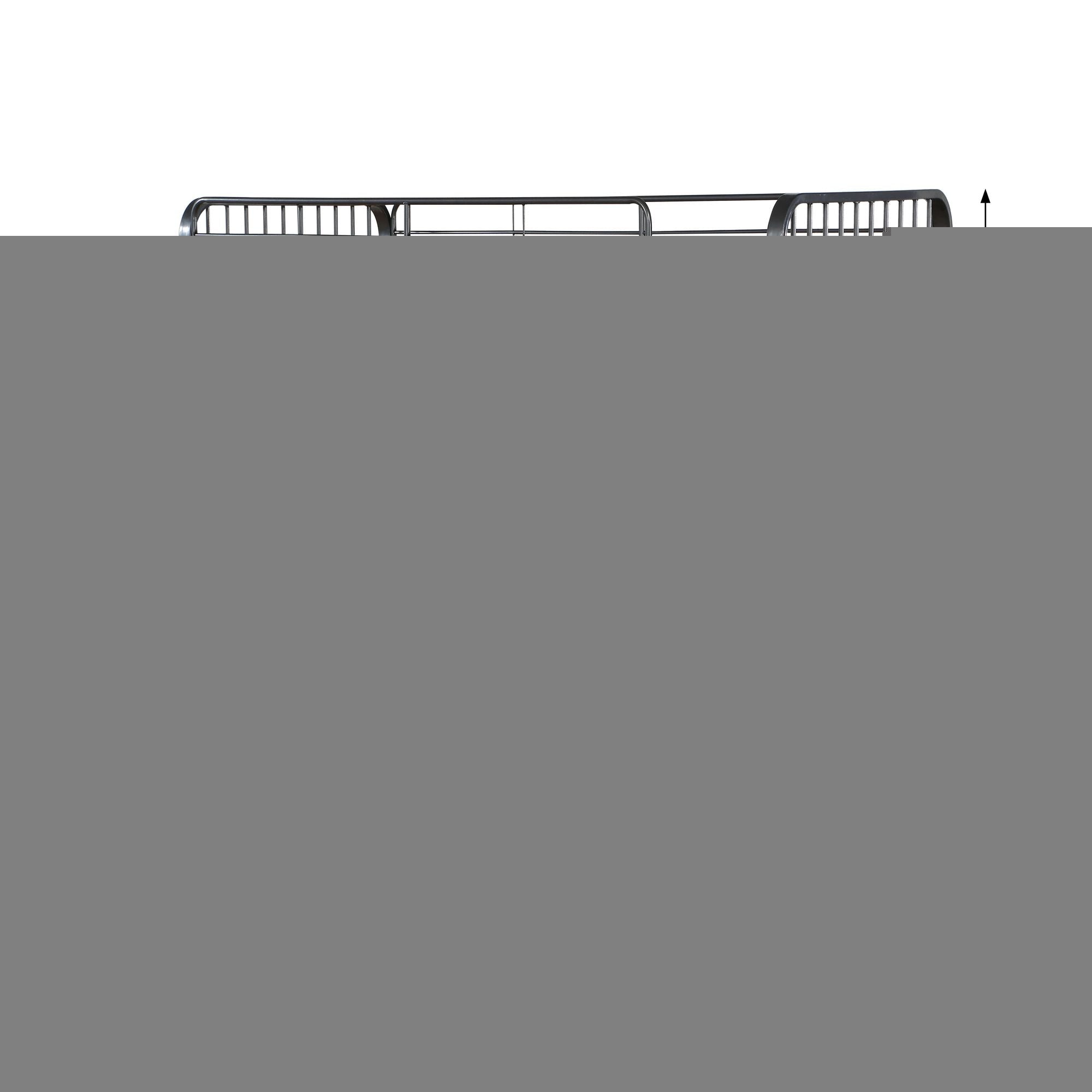 Space-Saving Twin XL Over Queen Metal Bunk Bed with Built-In Ladder, Gunmetal | Just Better Bunk Beds