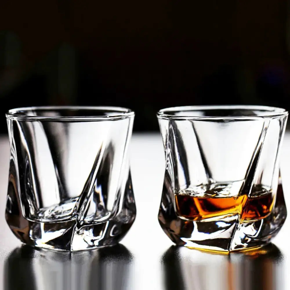 Spiral Square Glass Cup Set — 170ml