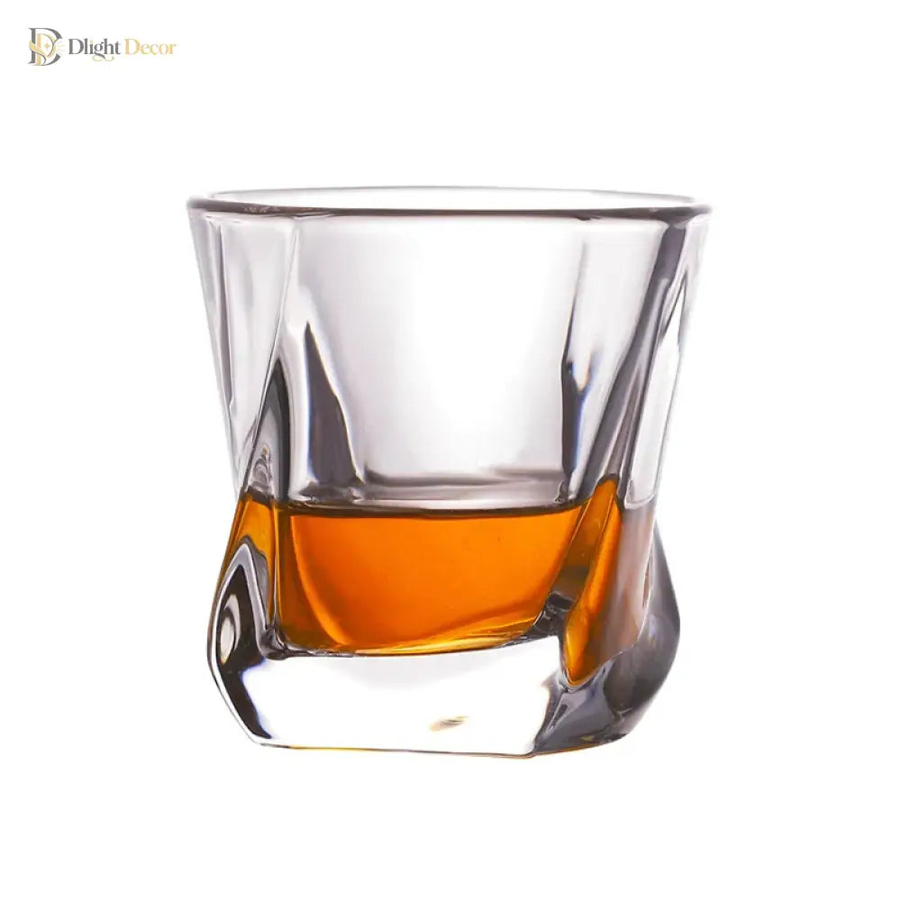 Spiral Square Glass Cup Set — 170ml