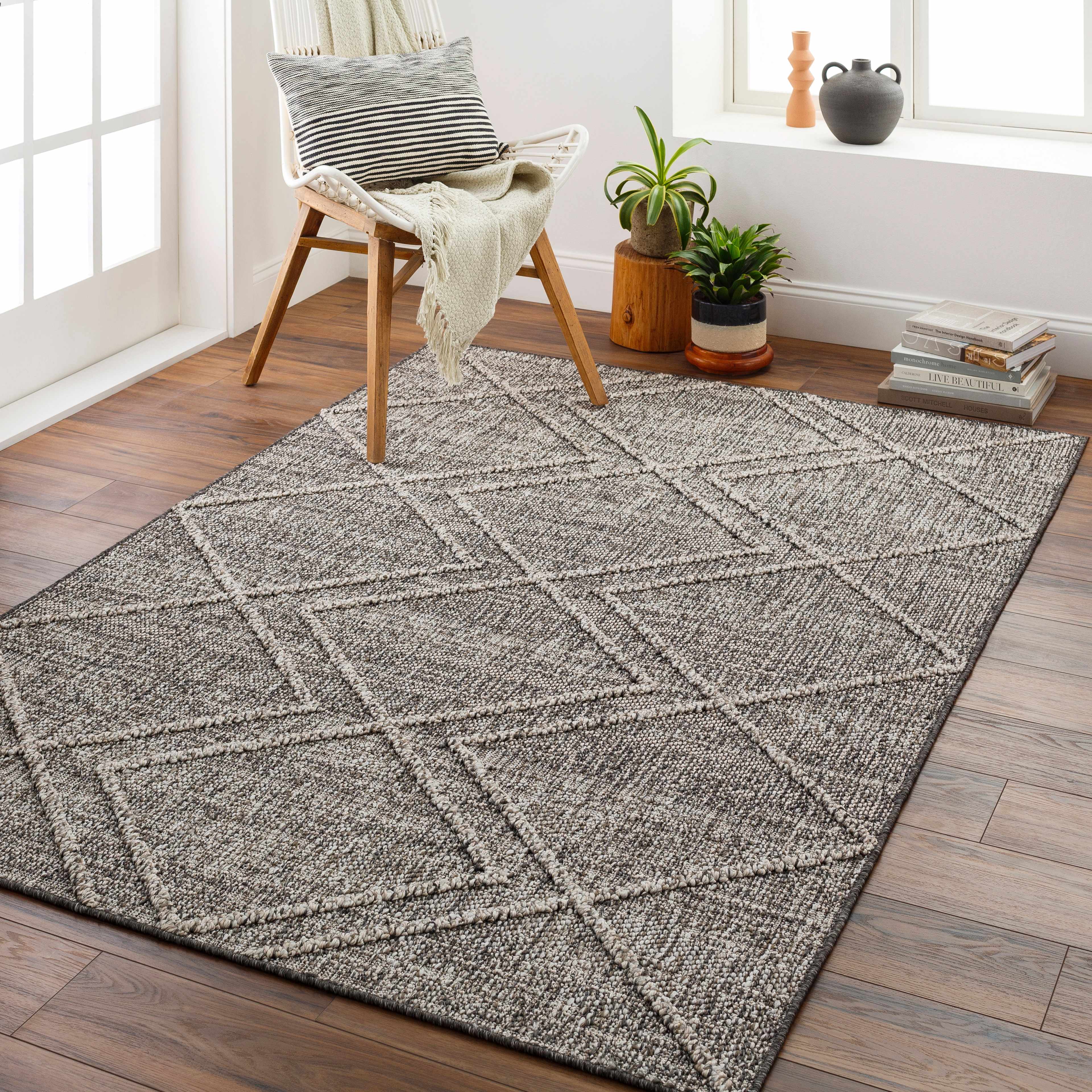 Beige Gray Atsuo Area Rug - Clearance-0