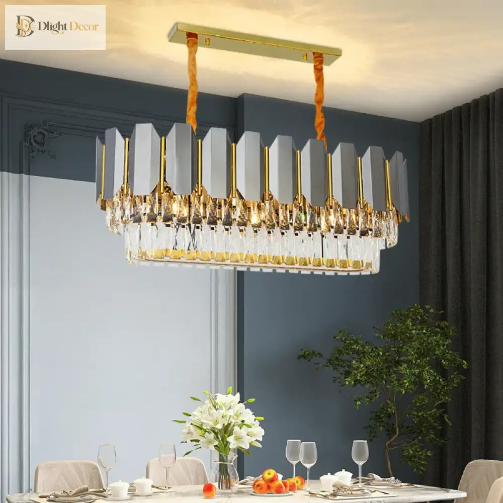 Stainless Nordic Chandelier | Modern Dining Room Lighting