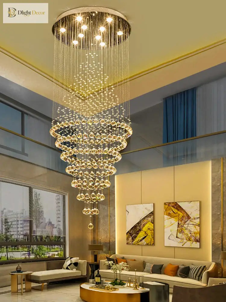 Starry Crystal Chandelier | Modern Dining Room Lighting