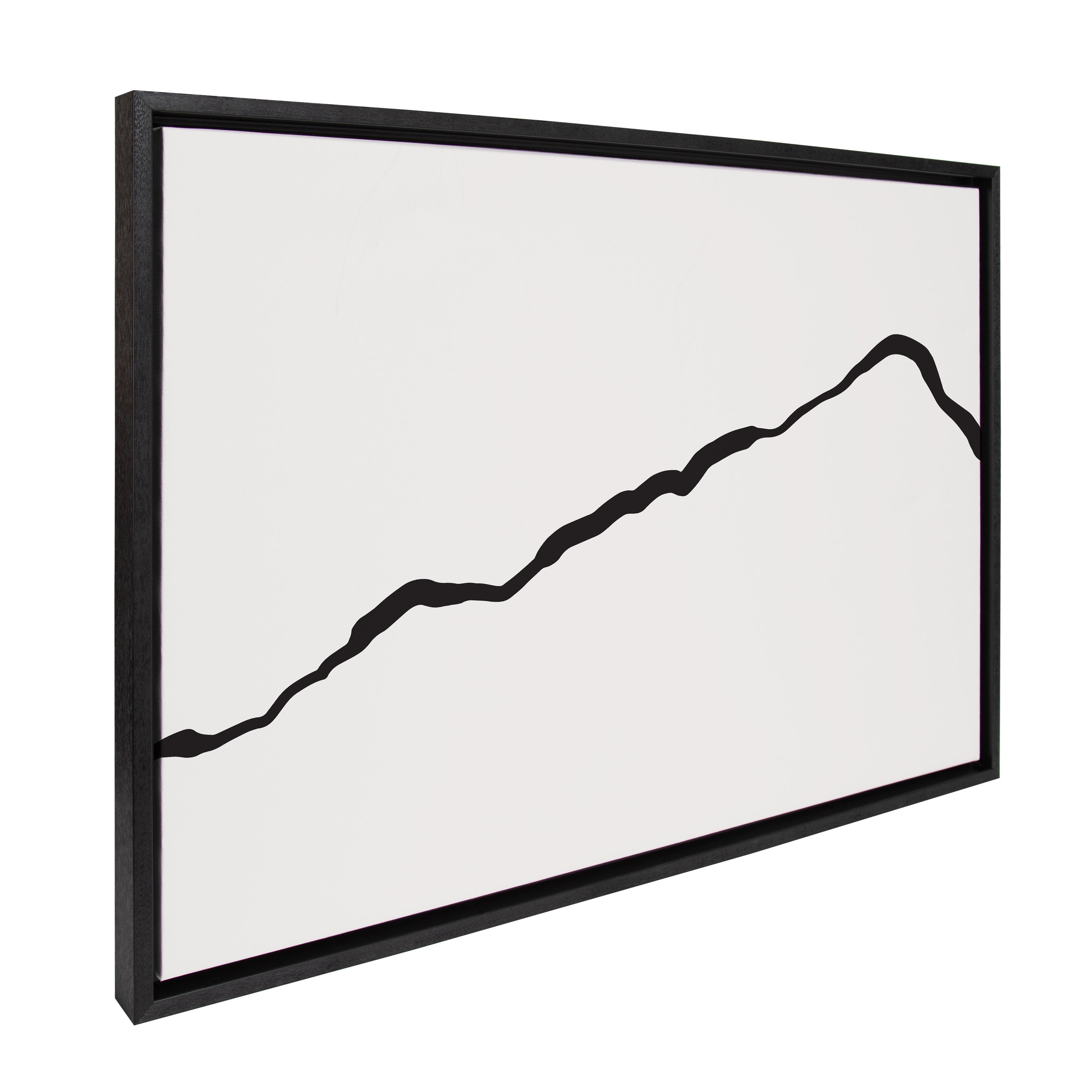 Sylvie Elevated Abstract Minimalist Mountain Landscape Framed Canvas by The Creative Bunch Studio