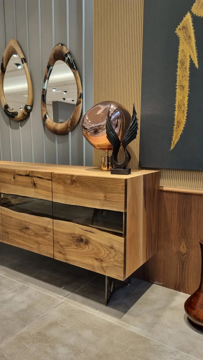 Epoxy-Resin and Walnut, Unique Mirrors