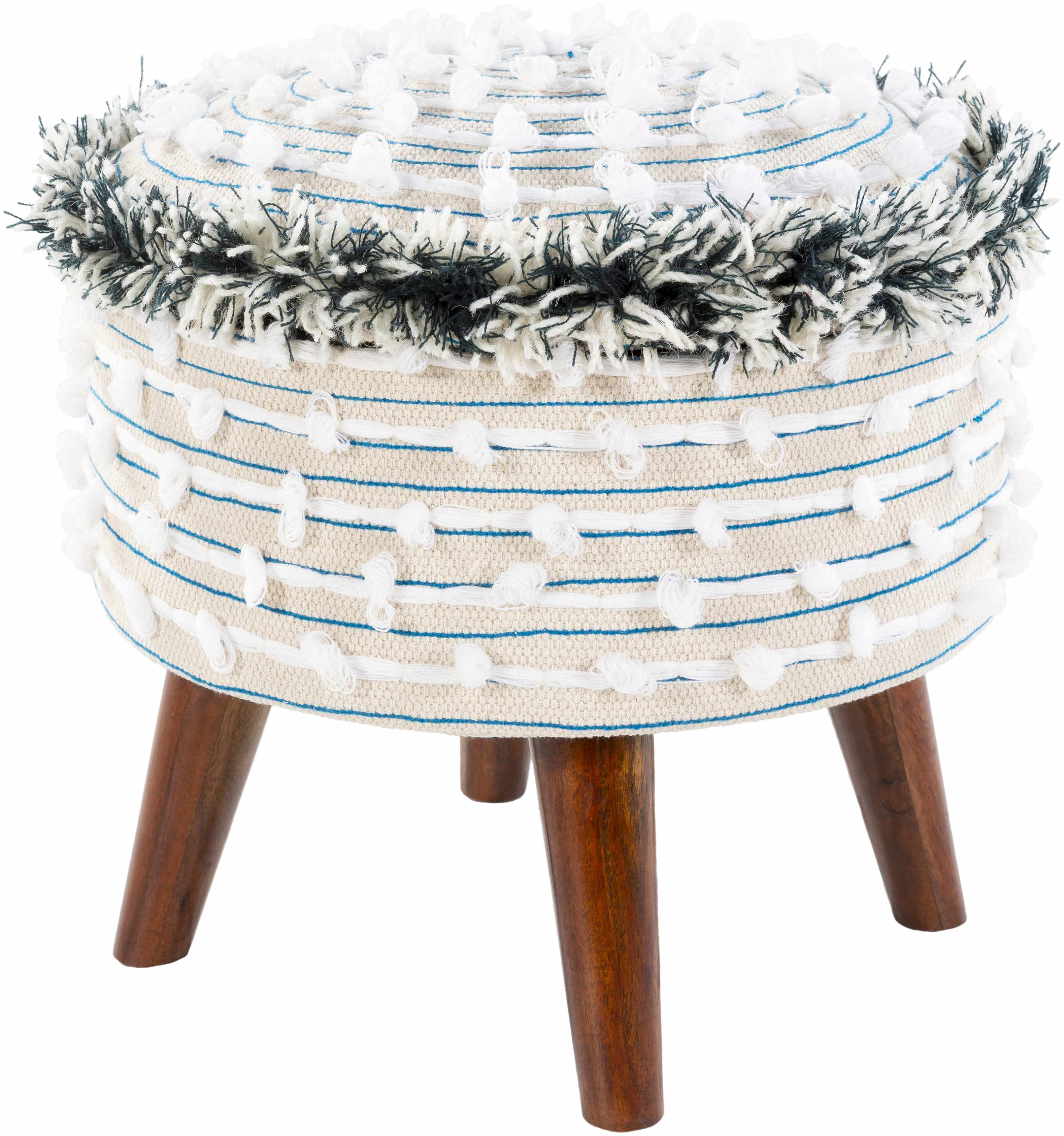 Matagami Beige Hand Woven Stool-0