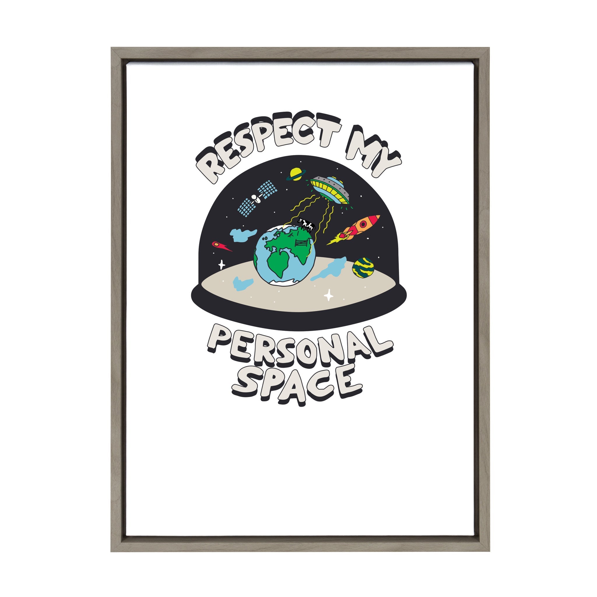 Sylvie Personal Space Framed Canvas by The Creative Bunch Studio