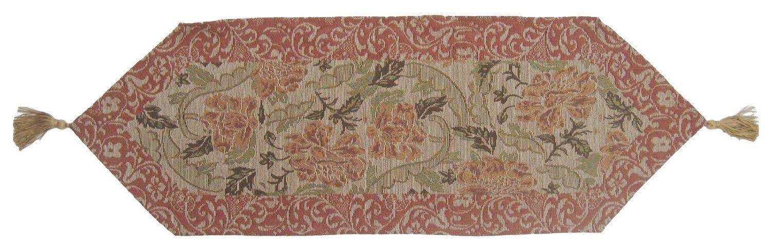 DaDa Bedding Floral Nature Garden Beige Orange Spices Tapestry Table Runner (10072)