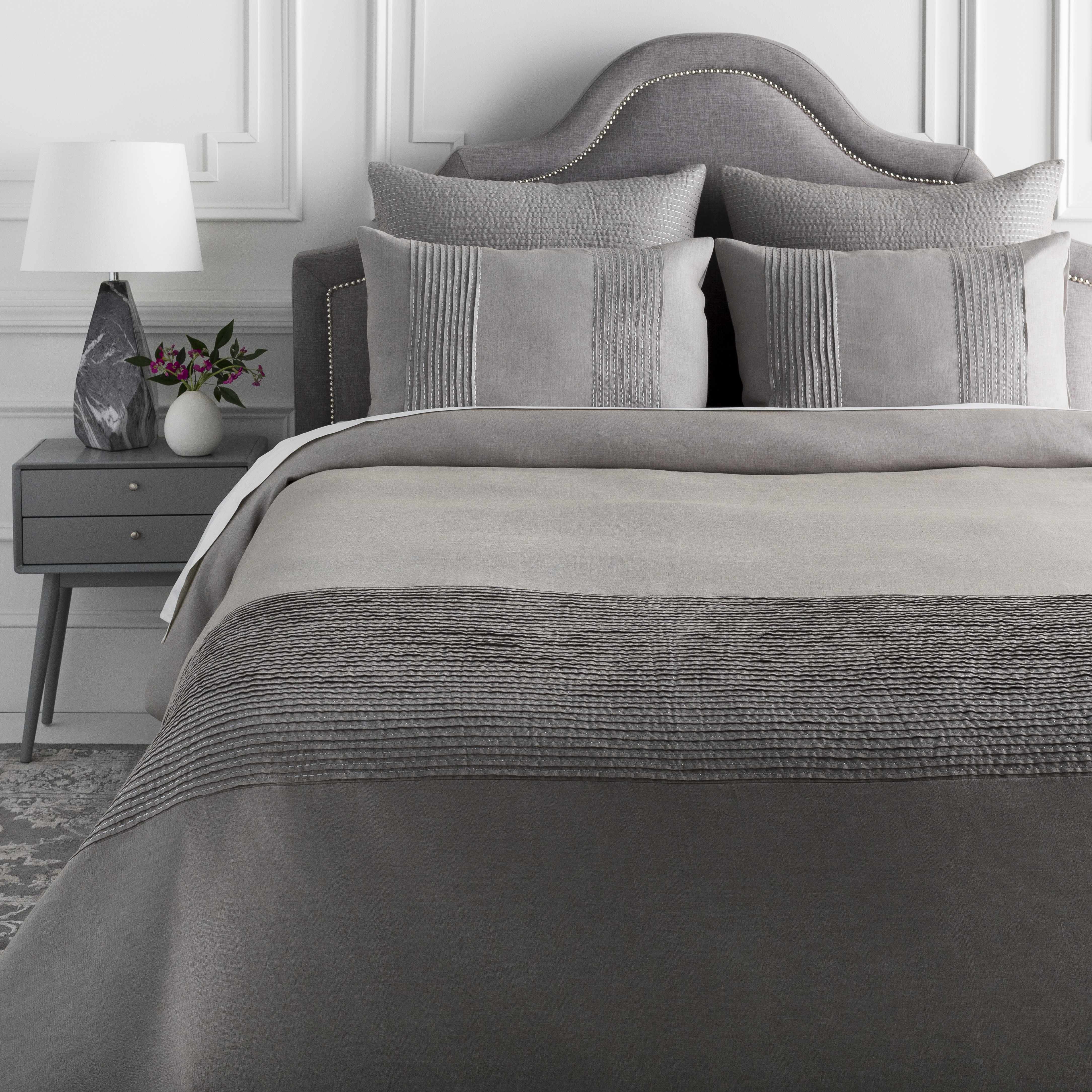 Taytay Gray Upholstered Elegance Bedding-1