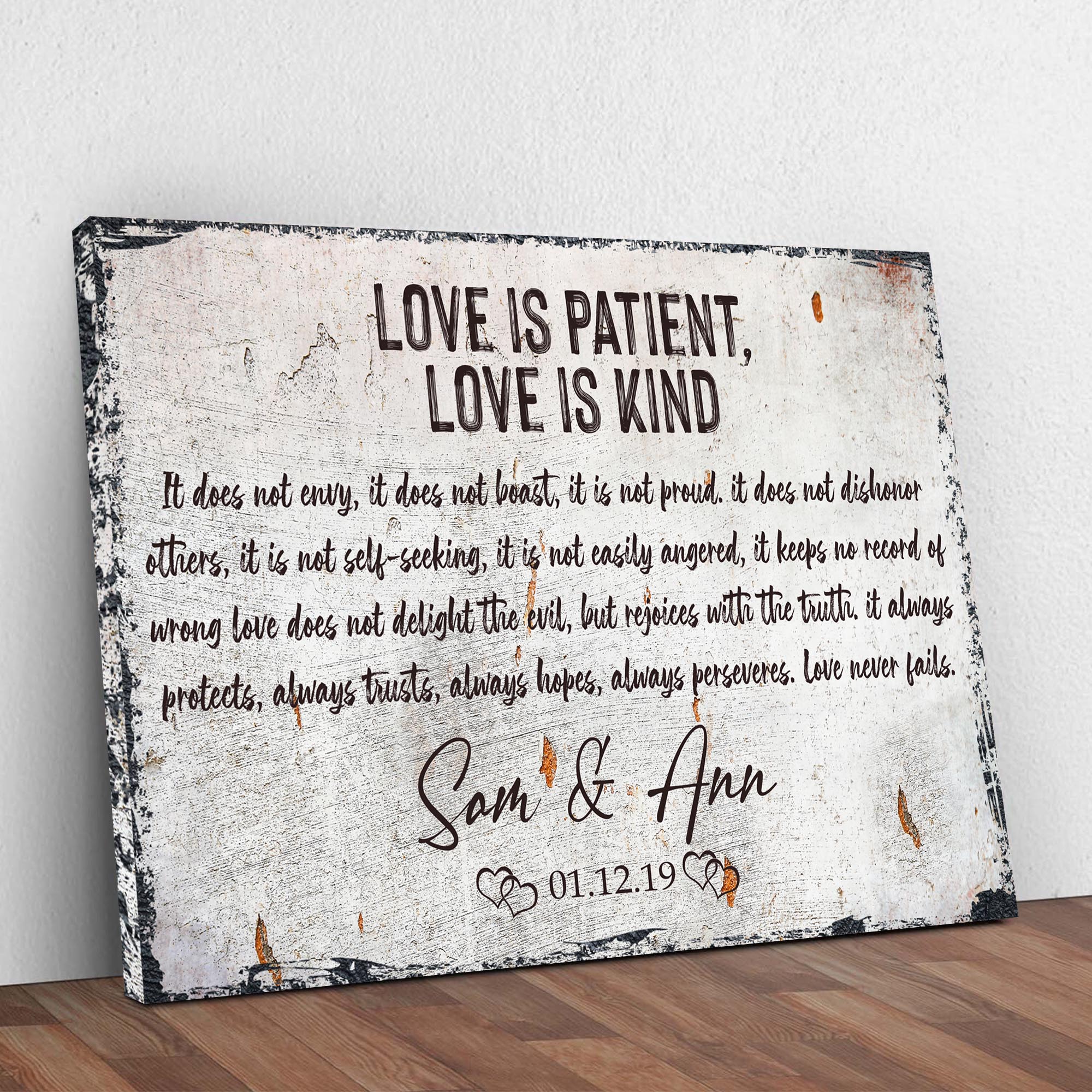 Love Is Patient, Love Is Kind Sign