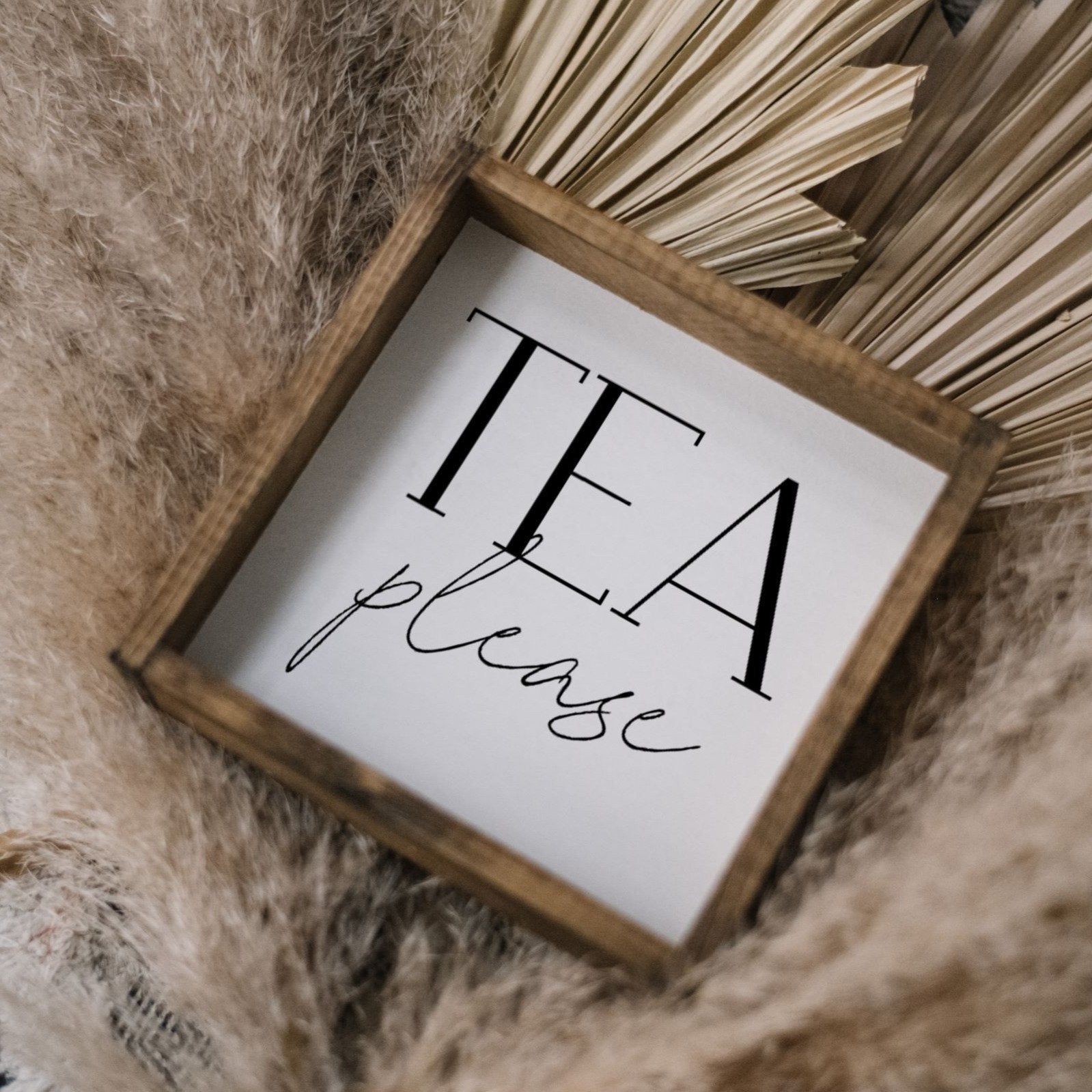 Tea Please Wood Sign-0