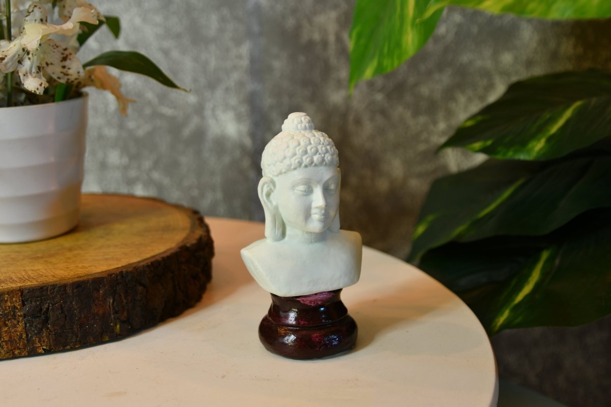 Sowpeace Bliss: White Small Buddha Terracotta Decor-0