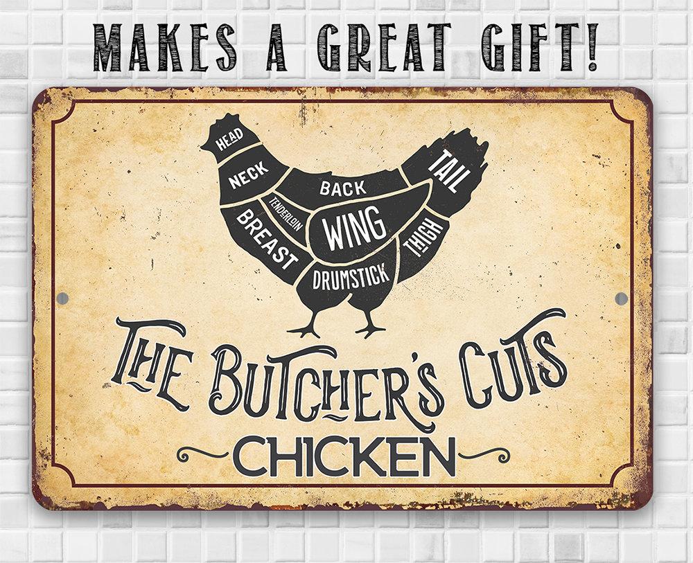 The Butcher's Cut CHICKEN - Metal Sign