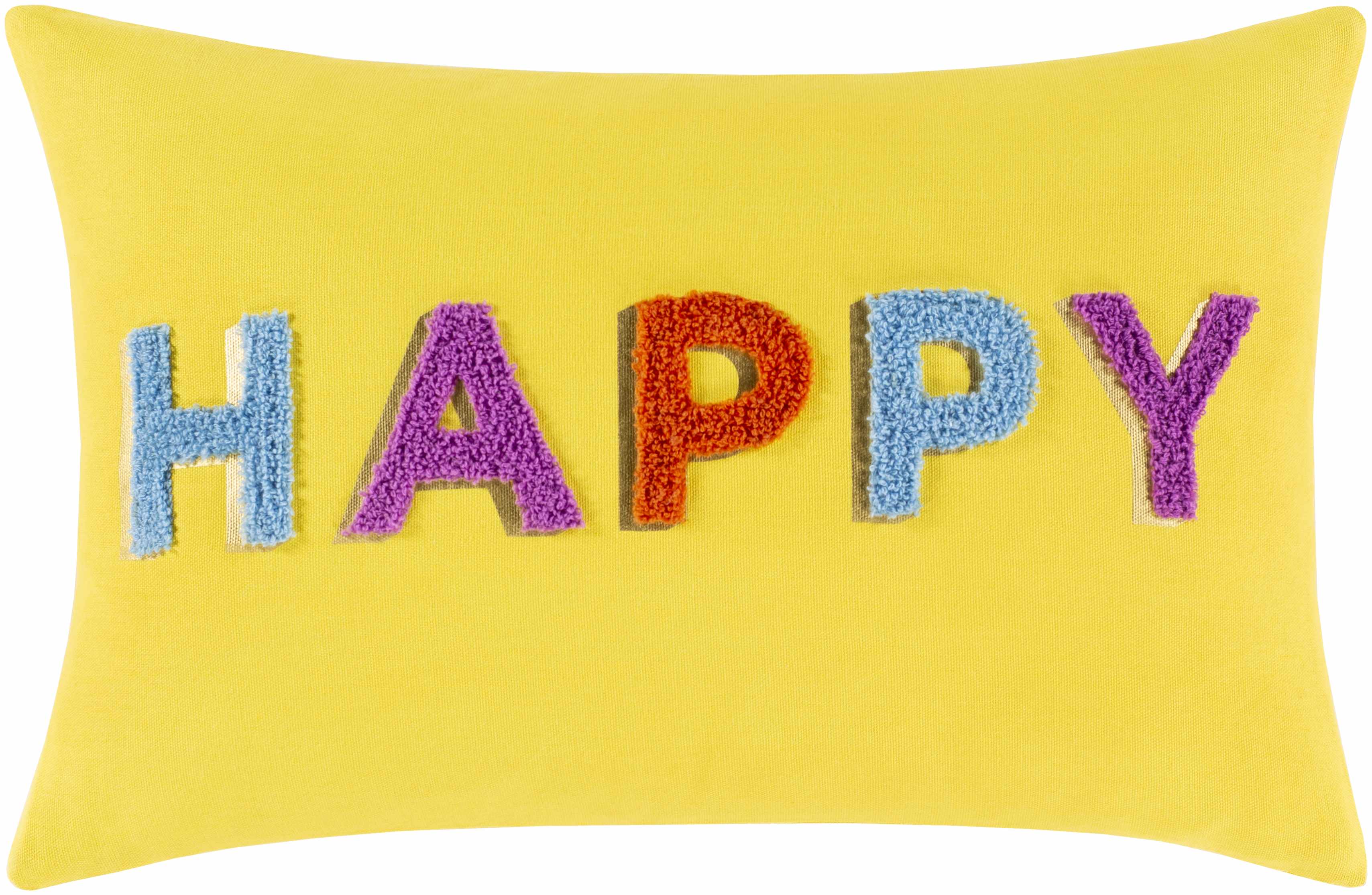 Kids Happy Decorative Nursery Yellow Throw Pillow - Clearance-0
