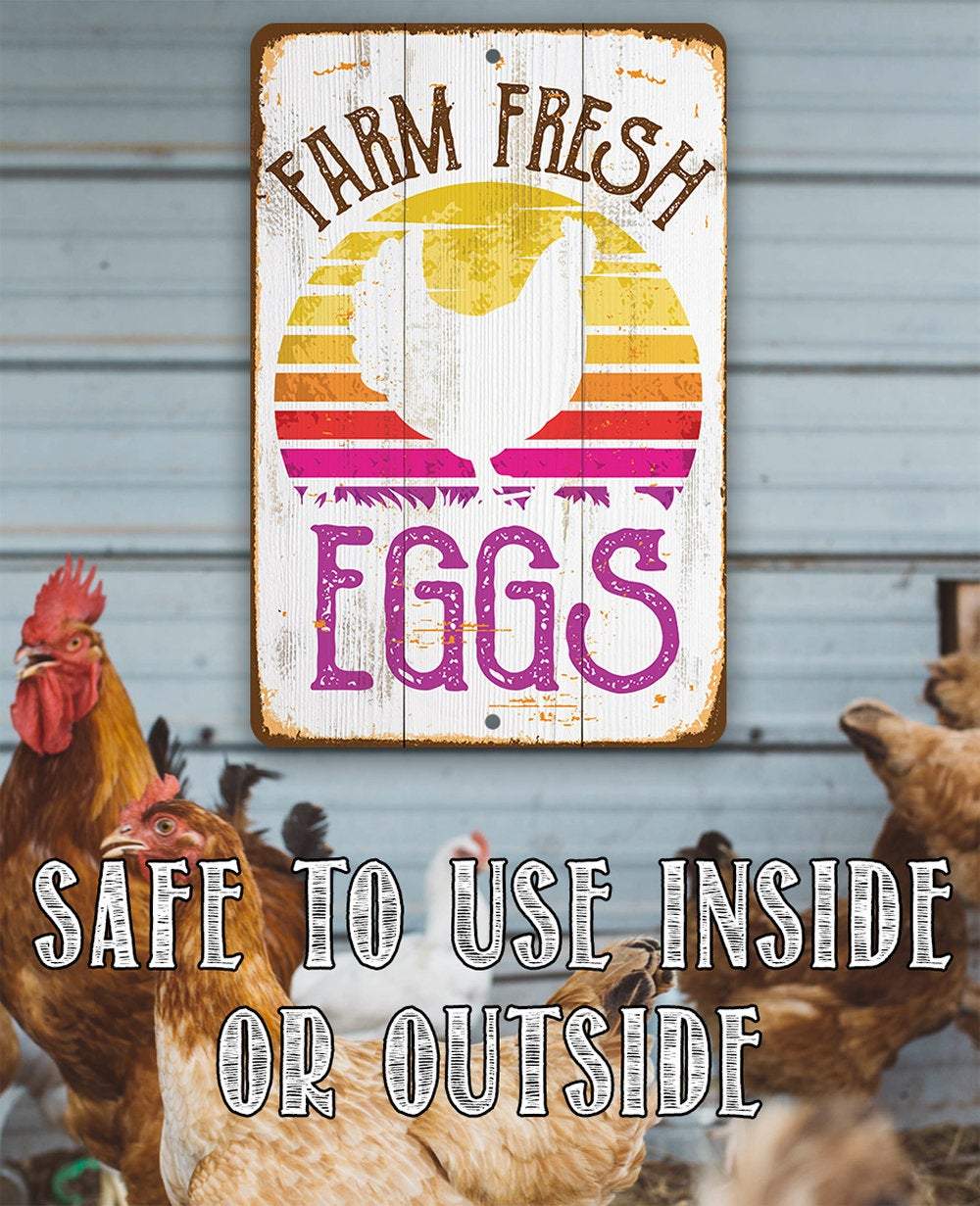 Farm Fresh Eggs - Metal Sign