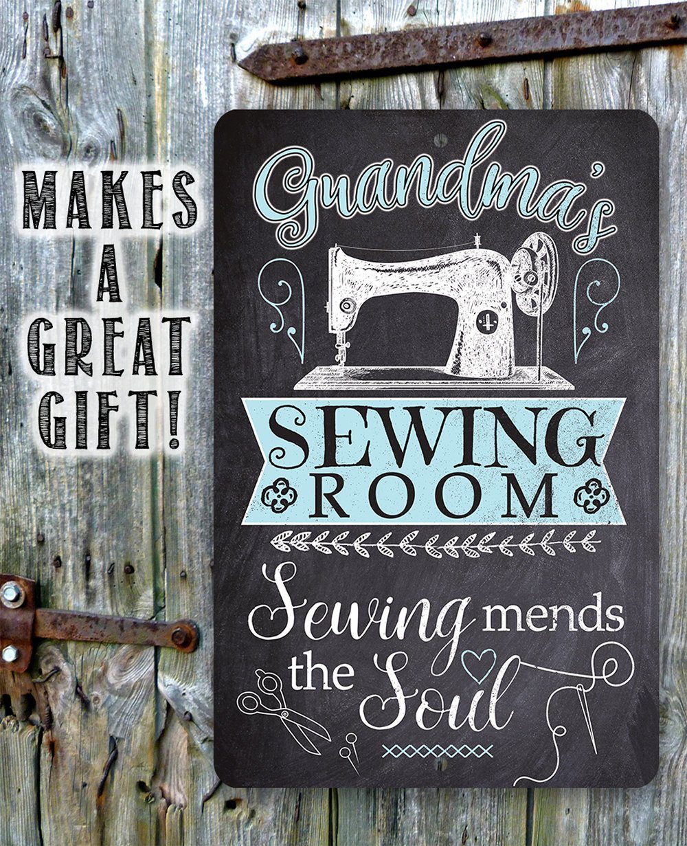 Grandma's Sewing Room - Metal Sign