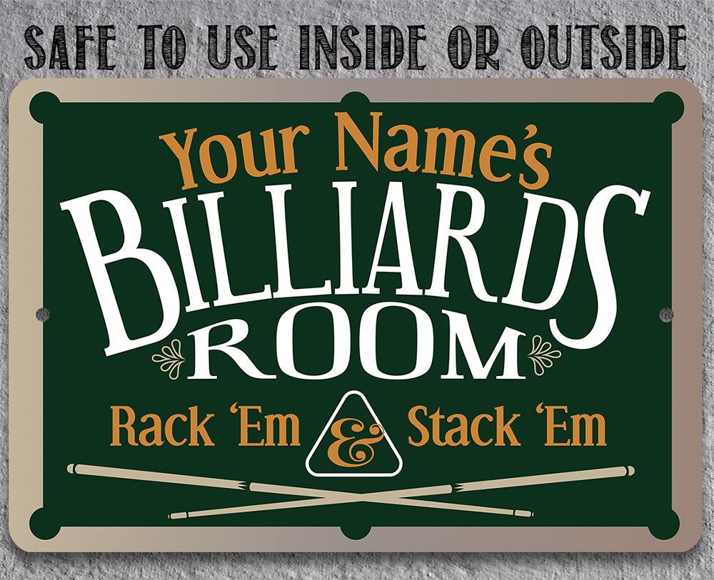Personalized - Family Pool/Game Room - Metal Sign