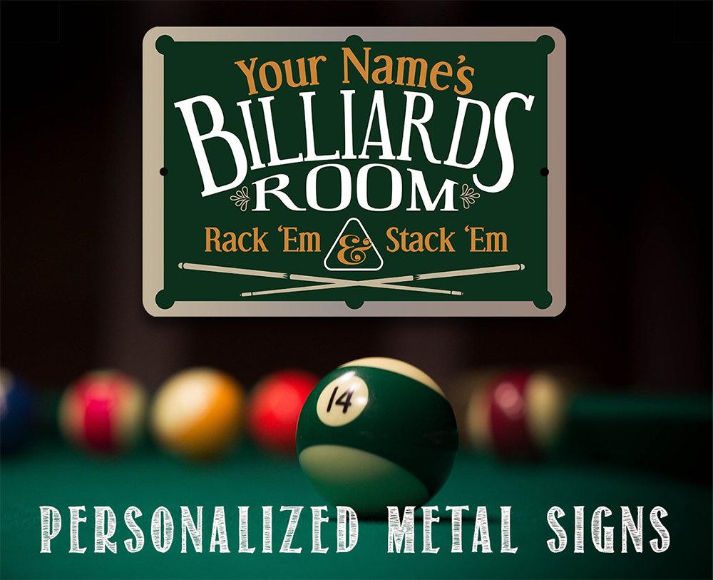 Personalized - Family Pool/Game Room - Metal Sign