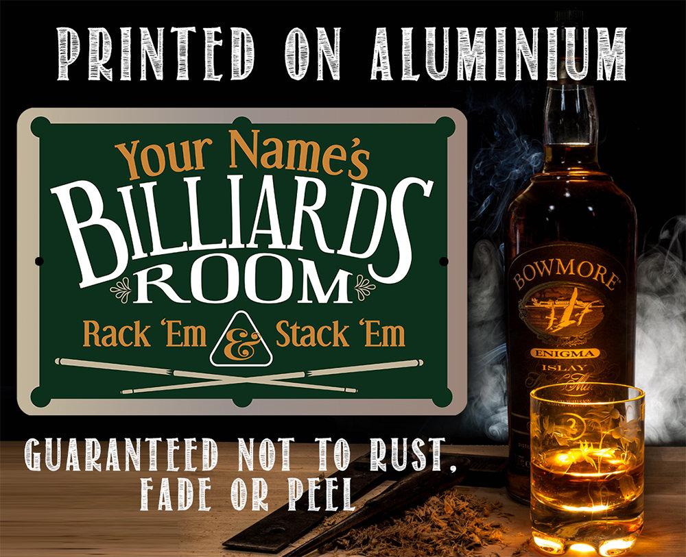 Personalized - Family Pool/Game Room - Metal Sign