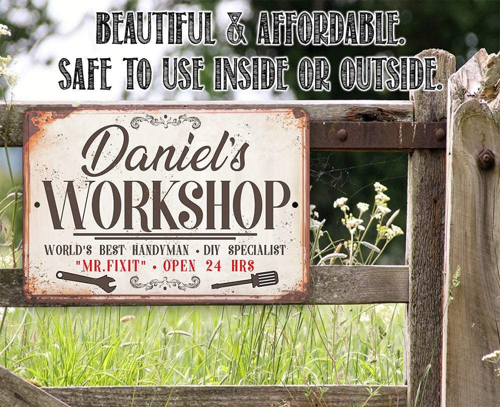 Personalized - Workshop - Metal Sign