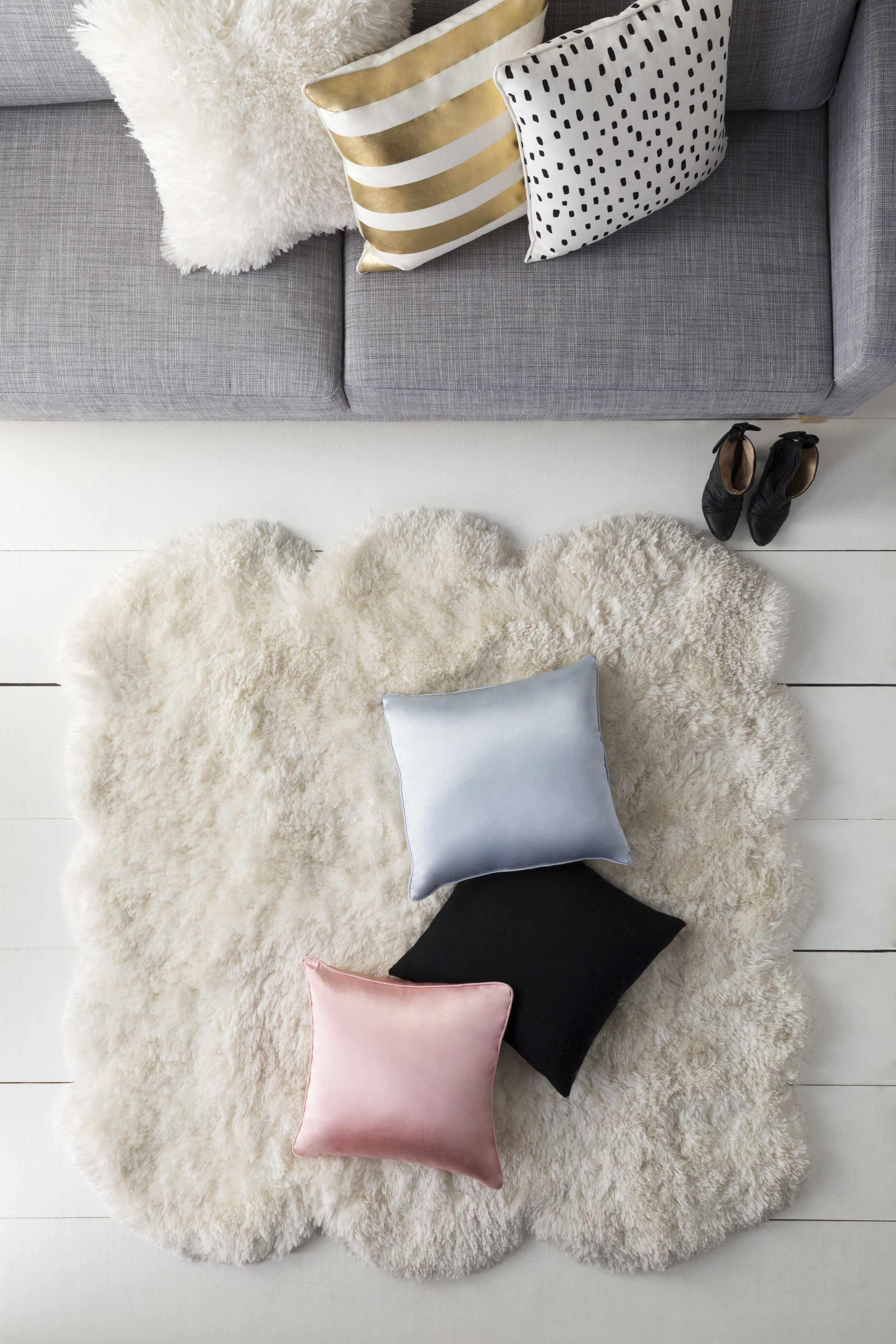 Langho Blush Satin Throw Pillow - Clearance - PRHOMZ