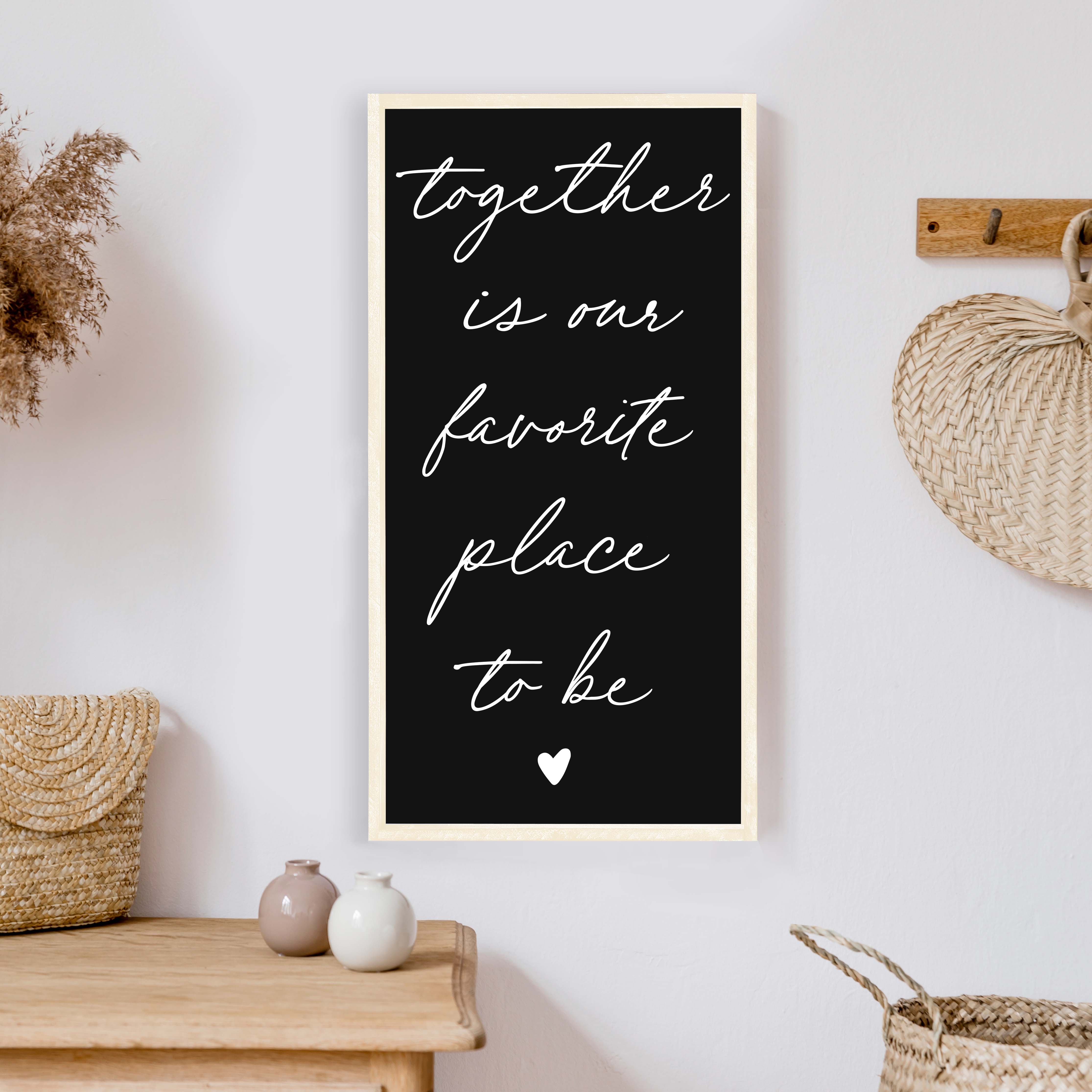 Together Is Our Favorite Place To Be Wood Sign-7