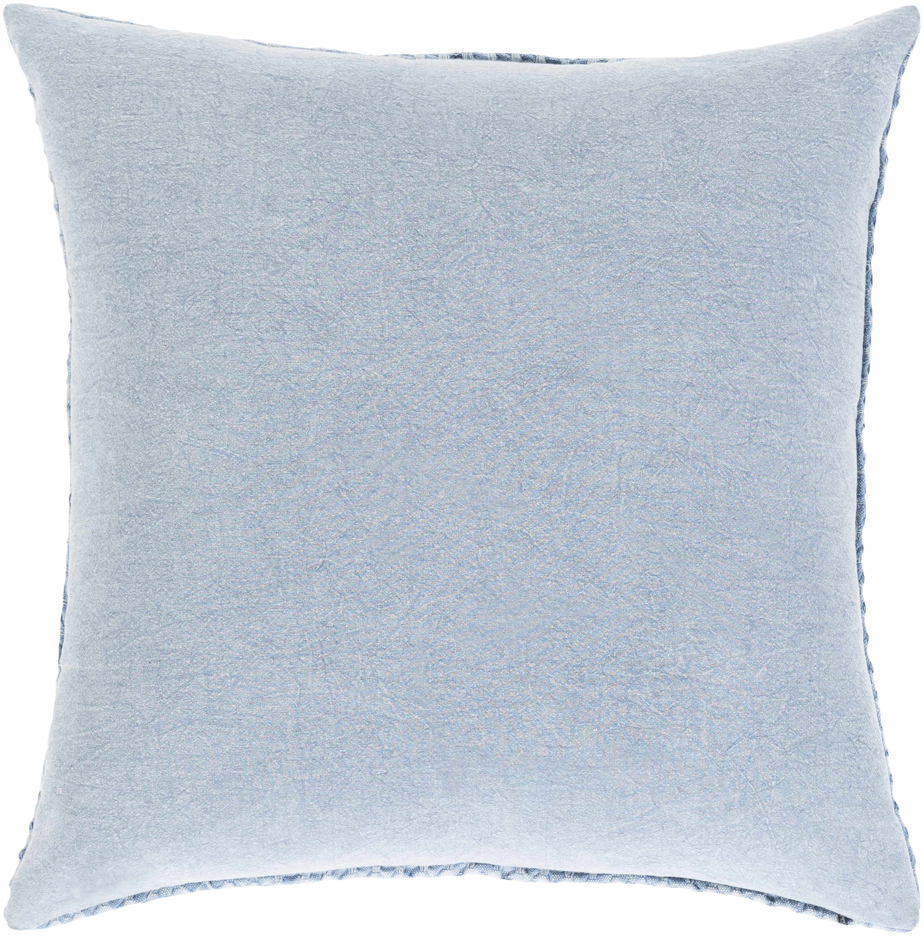 Toodyay Textured Light Blue Square Throw Pillow-3