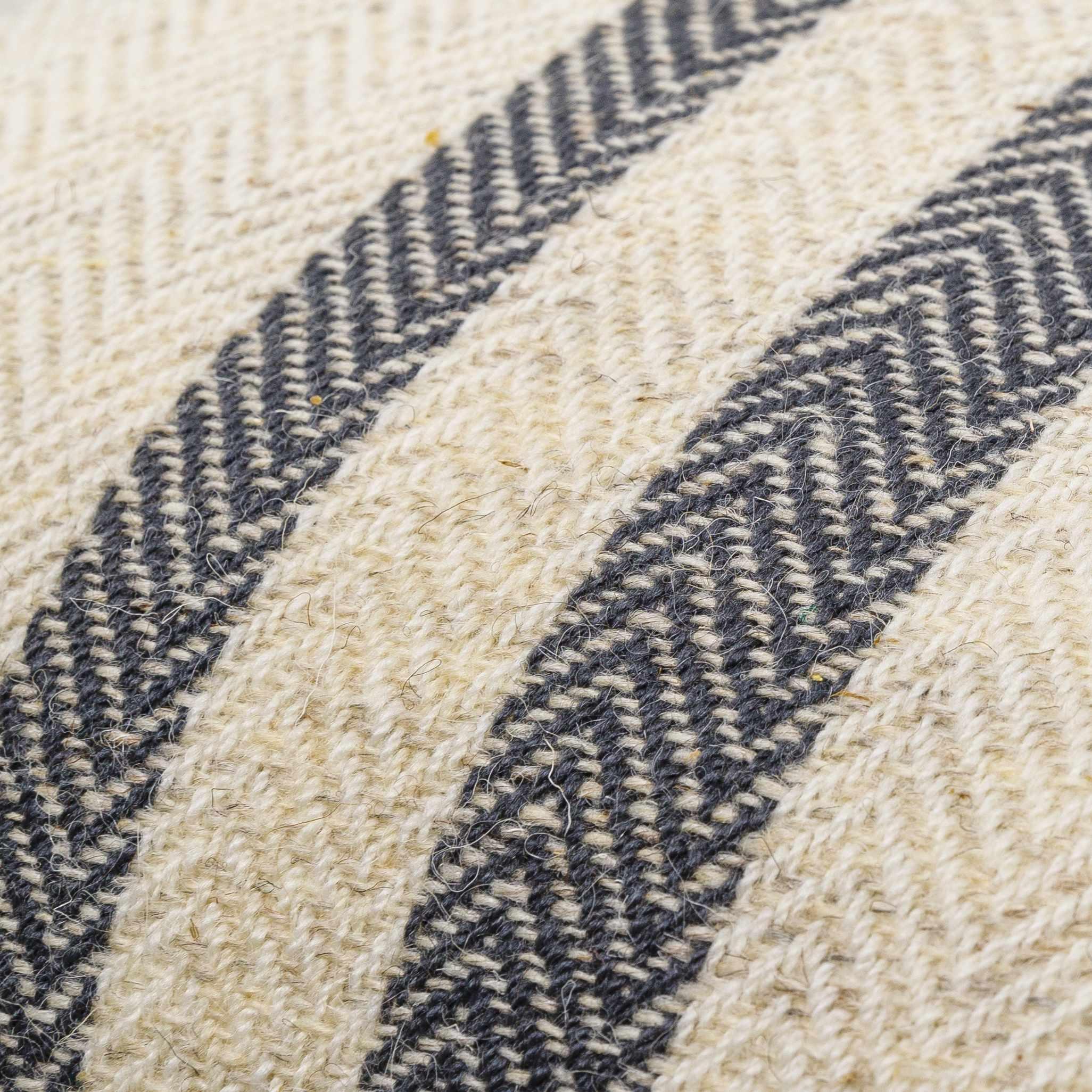 Tibor Herringbone Striped Wool Accent Pillow-2