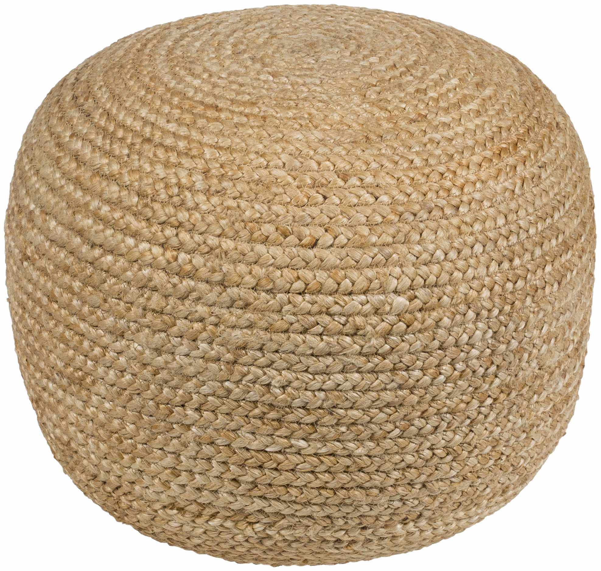 Kaumakani Knitted Jute Round Pouf-1