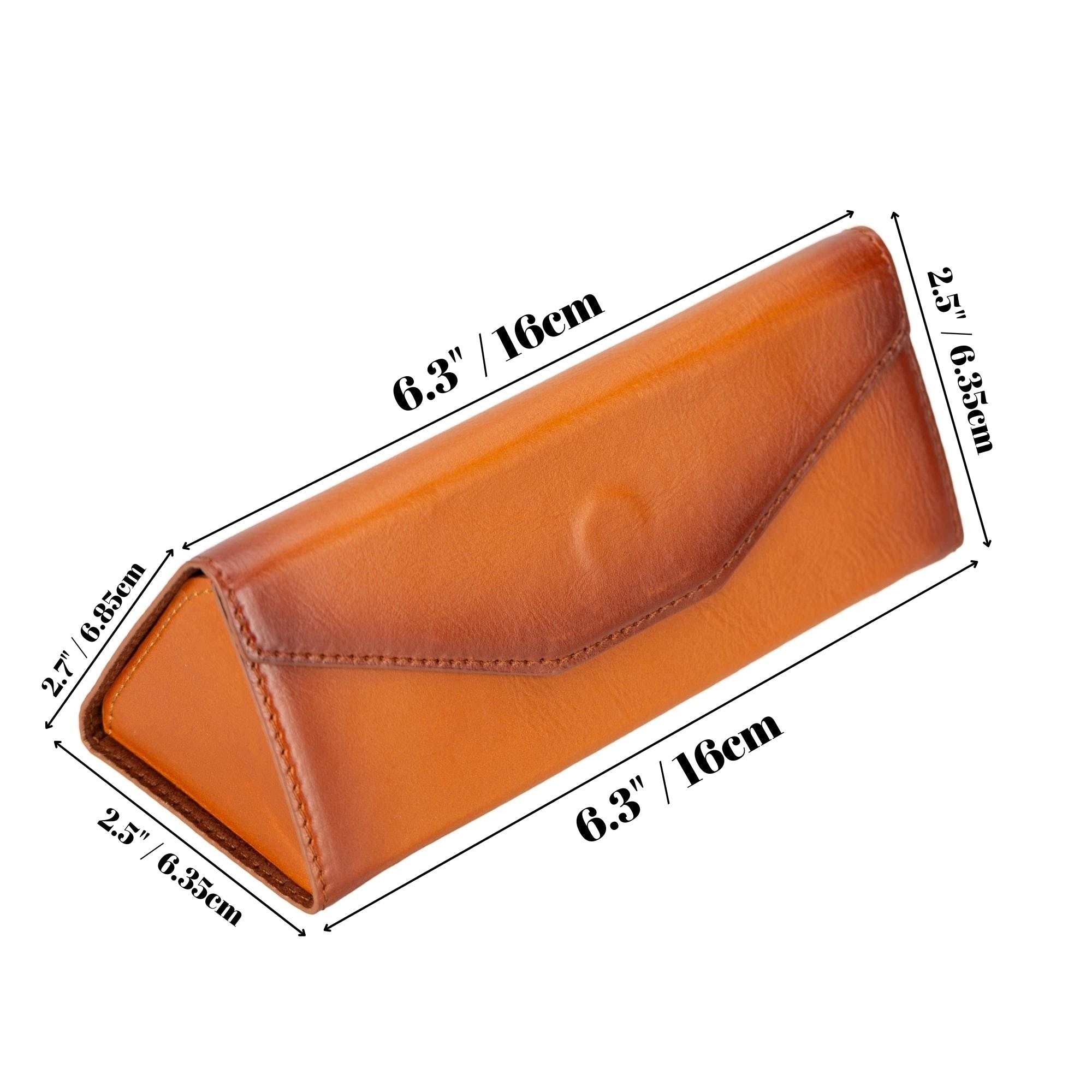 Triangle Leather Cases for Eyeglass or Sunglasses-1