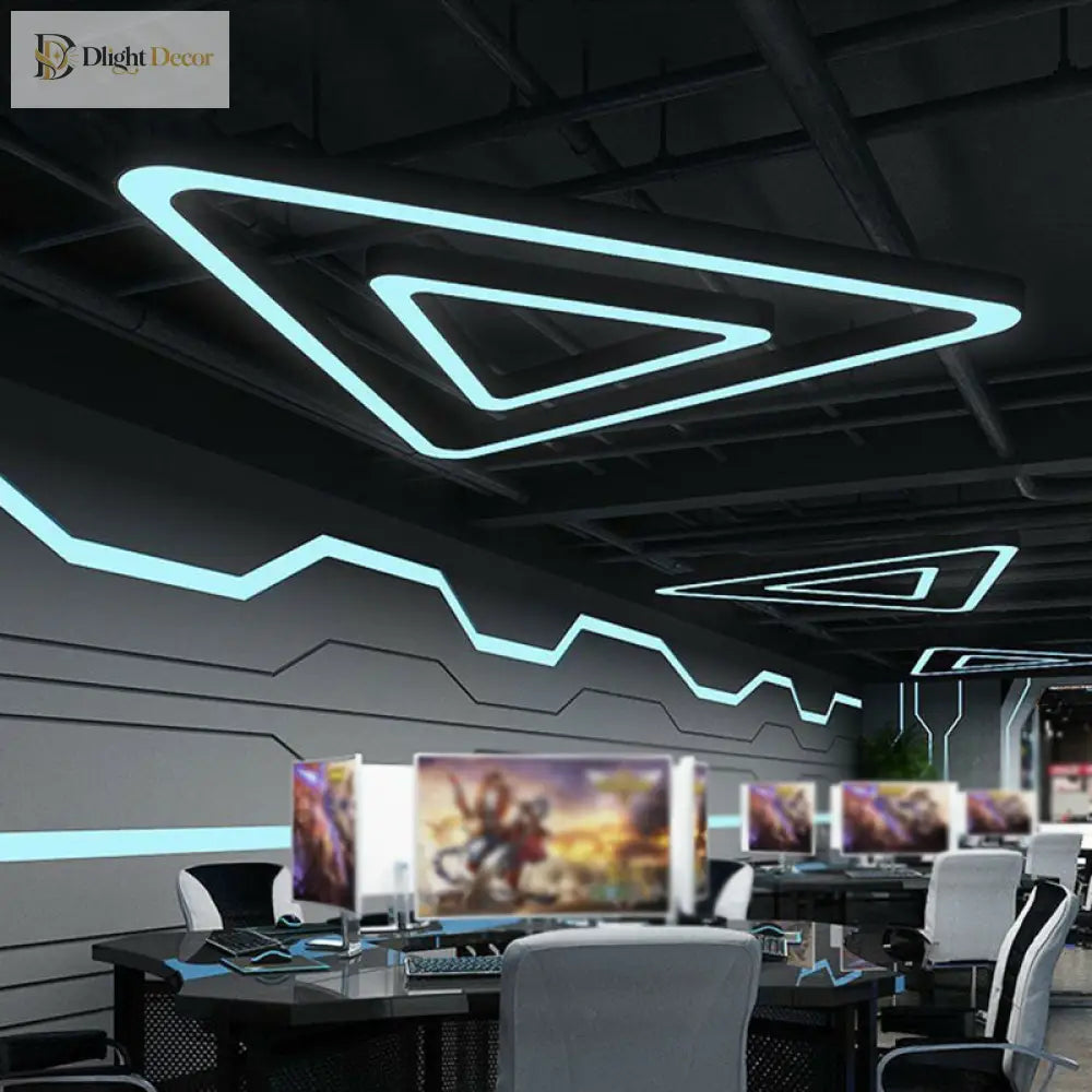 Triangular LED Acrylic Chandelier | Dining Room Lighting