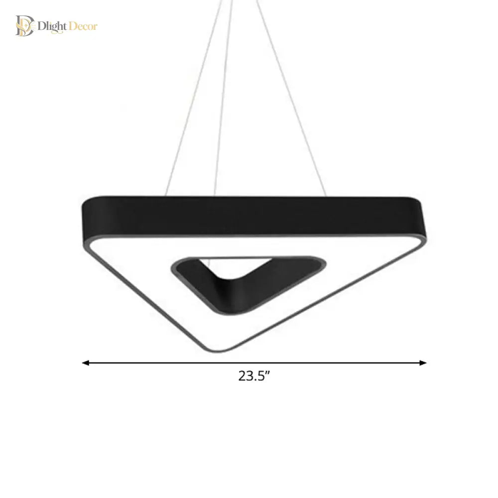 Triangular LED Acrylic Chandelier | Dining Room Lighting