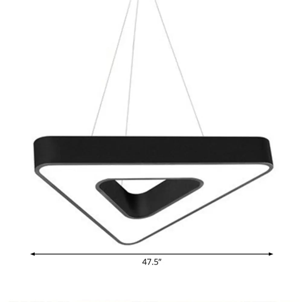 Triangular LED Acrylic Chandelier | Dining Room Lighting