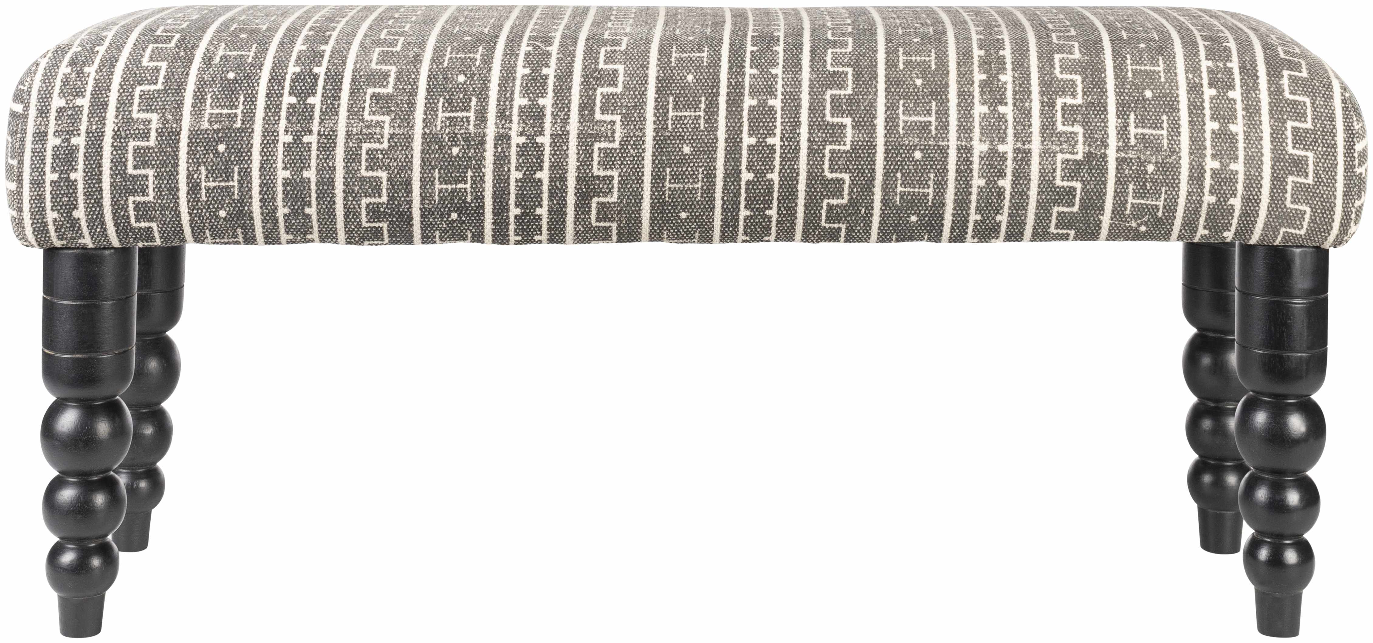 Toshkivka Black and White Patterned Bench-4
