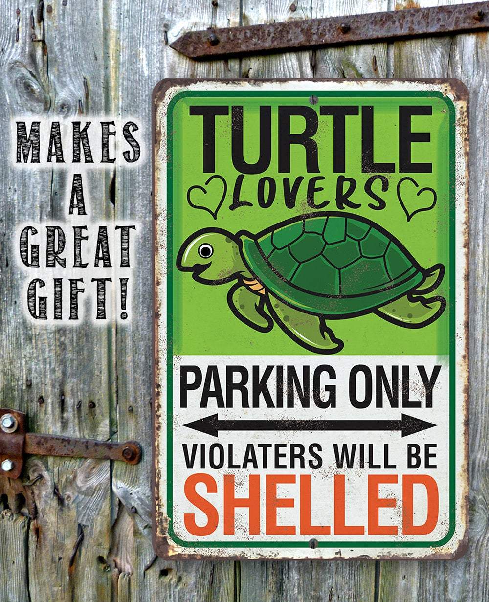 Turtle Parking - Metal Sign