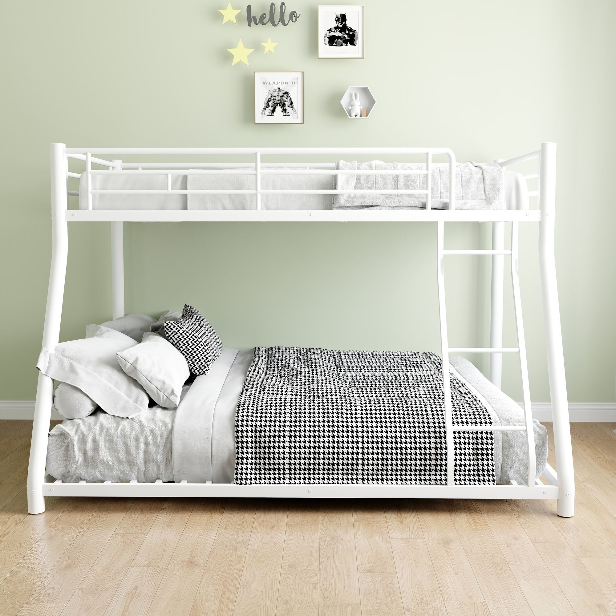 Twin Over Full Wood Bunk Bed with Storage Staircase and Drawers | Just Better Bunk Beds