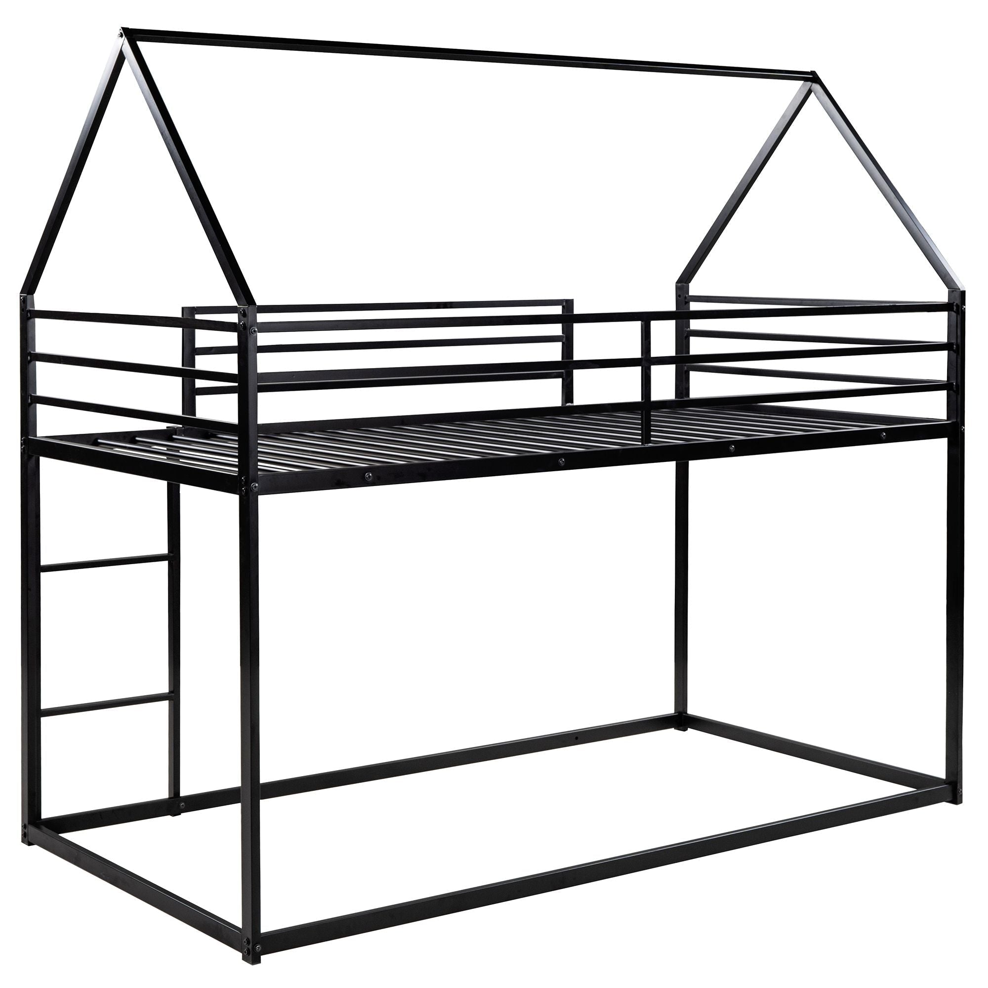 Twin Over Twin Metal Bunk Bed for Kids, ASTM Certified with Guardrails | Just Better Bunk Beds