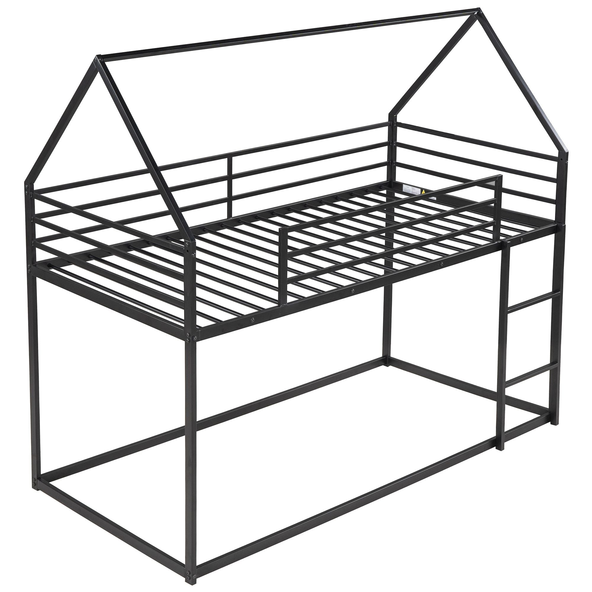 Twin Over Twin Metal Bunk Bed for Kids, ASTM Certified with Guardrails | Just Better Bunk Beds