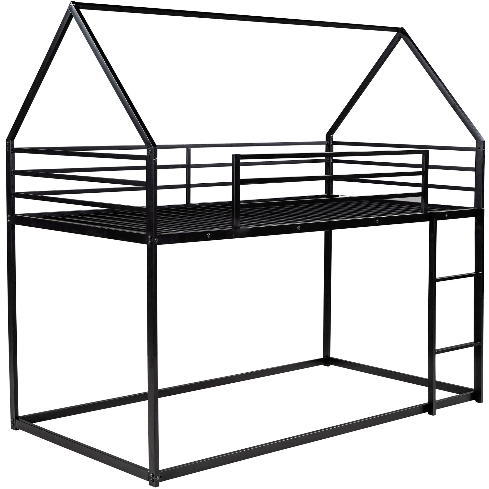 Twin Over Twin Metal Bunk Bed for Kids, ASTM Certified with Guardrails | Just Better Bunk Beds