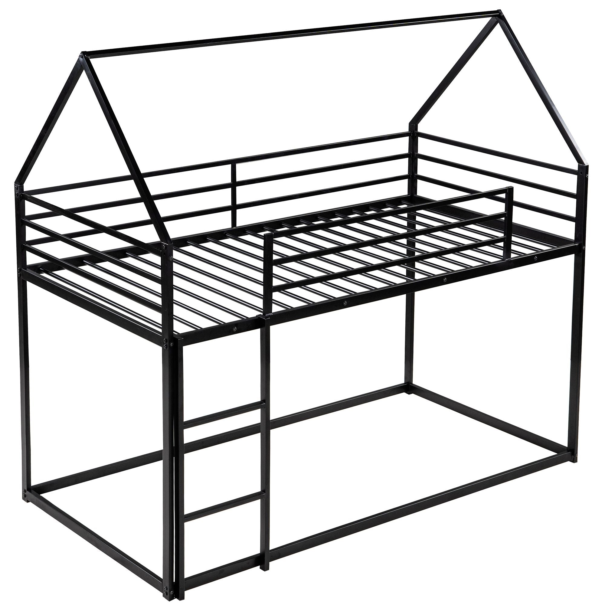 Twin Over Twin Metal Bunk Bed for Kids, ASTM Certified with Guardrails | Just Better Bunk Beds