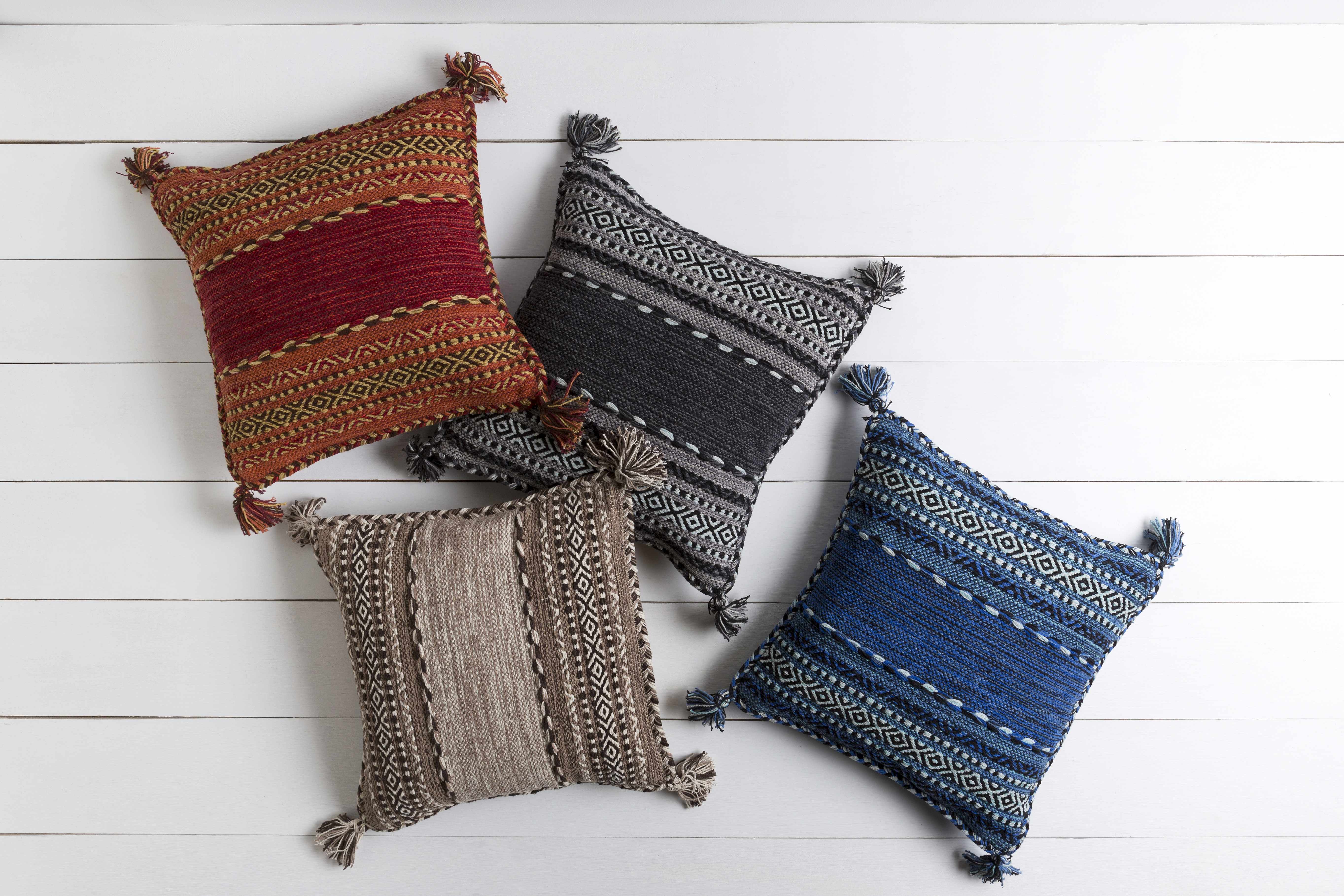 Grahamston Brown Geometric Pattern Throw Pillow-4