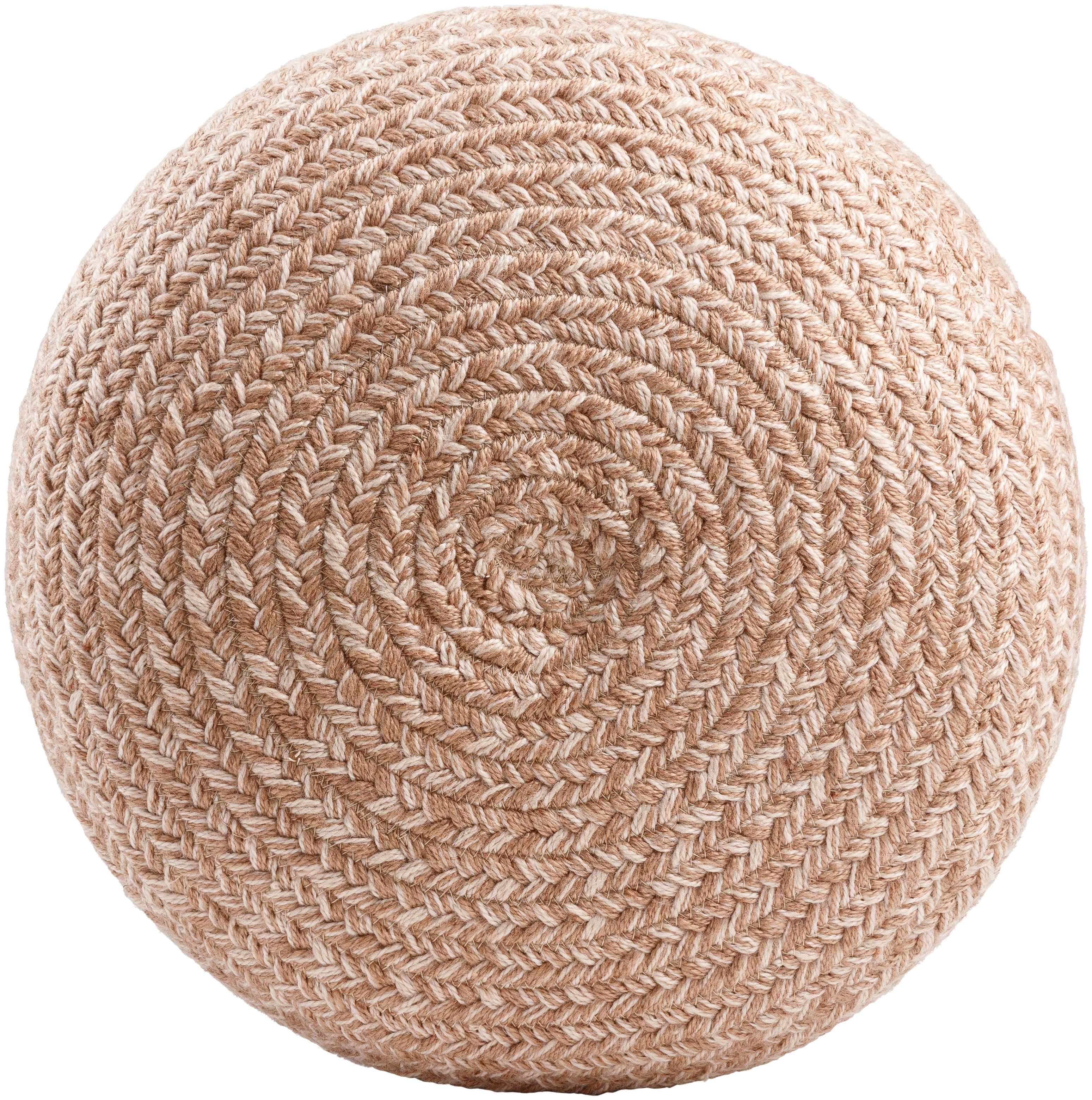 Tonanitla Natural Fiber Blush Knitted Pouf-1