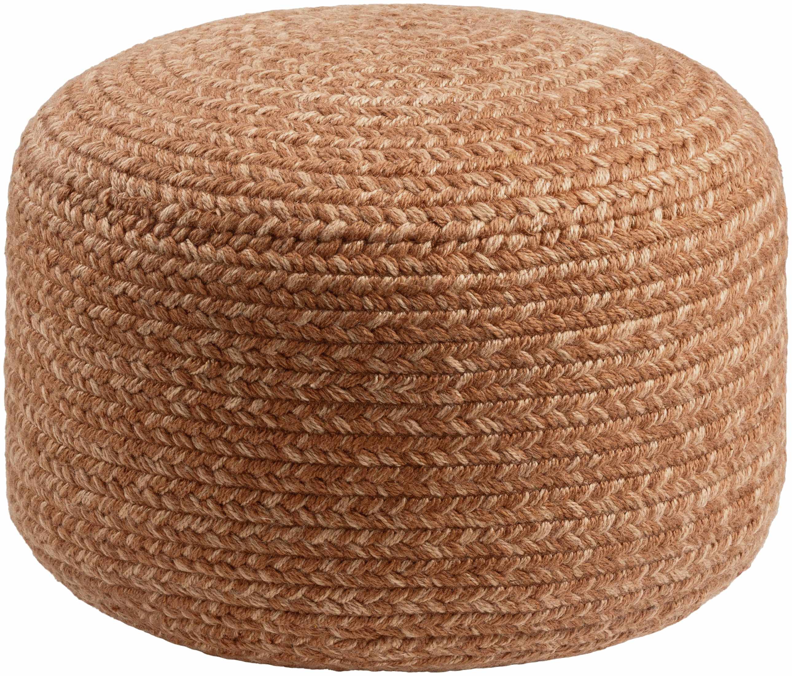 Tonanitla Natural Fiber Gray Knitted Pouf-0