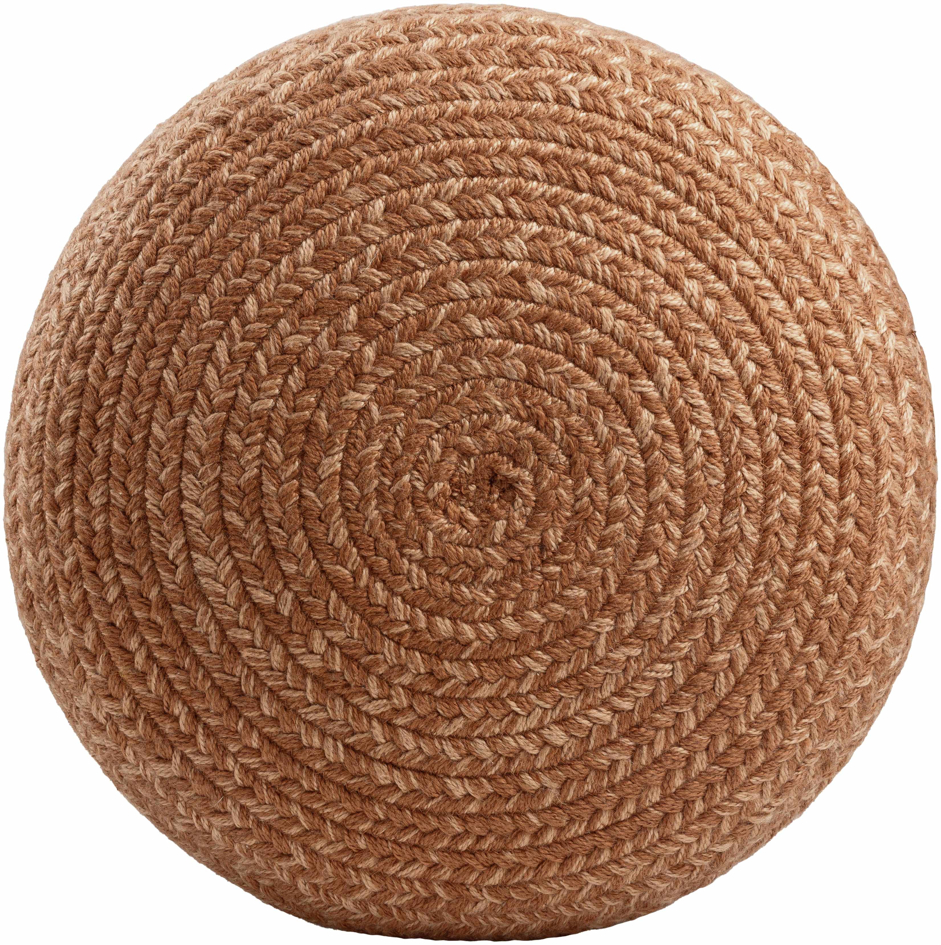 Tonanitla Natural Fiber Gray Knitted Pouf-1