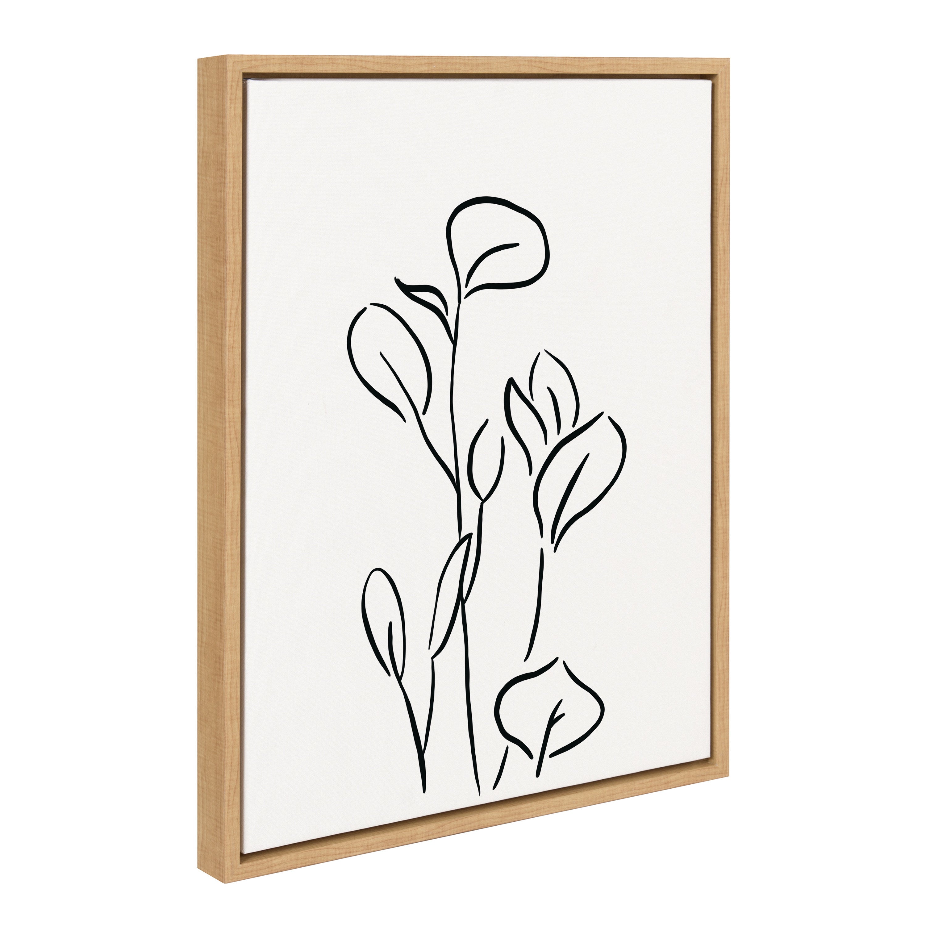 Sylvie Botanical Sketch Print No 3 Framed Canvas by The Creative Bunch Studio
