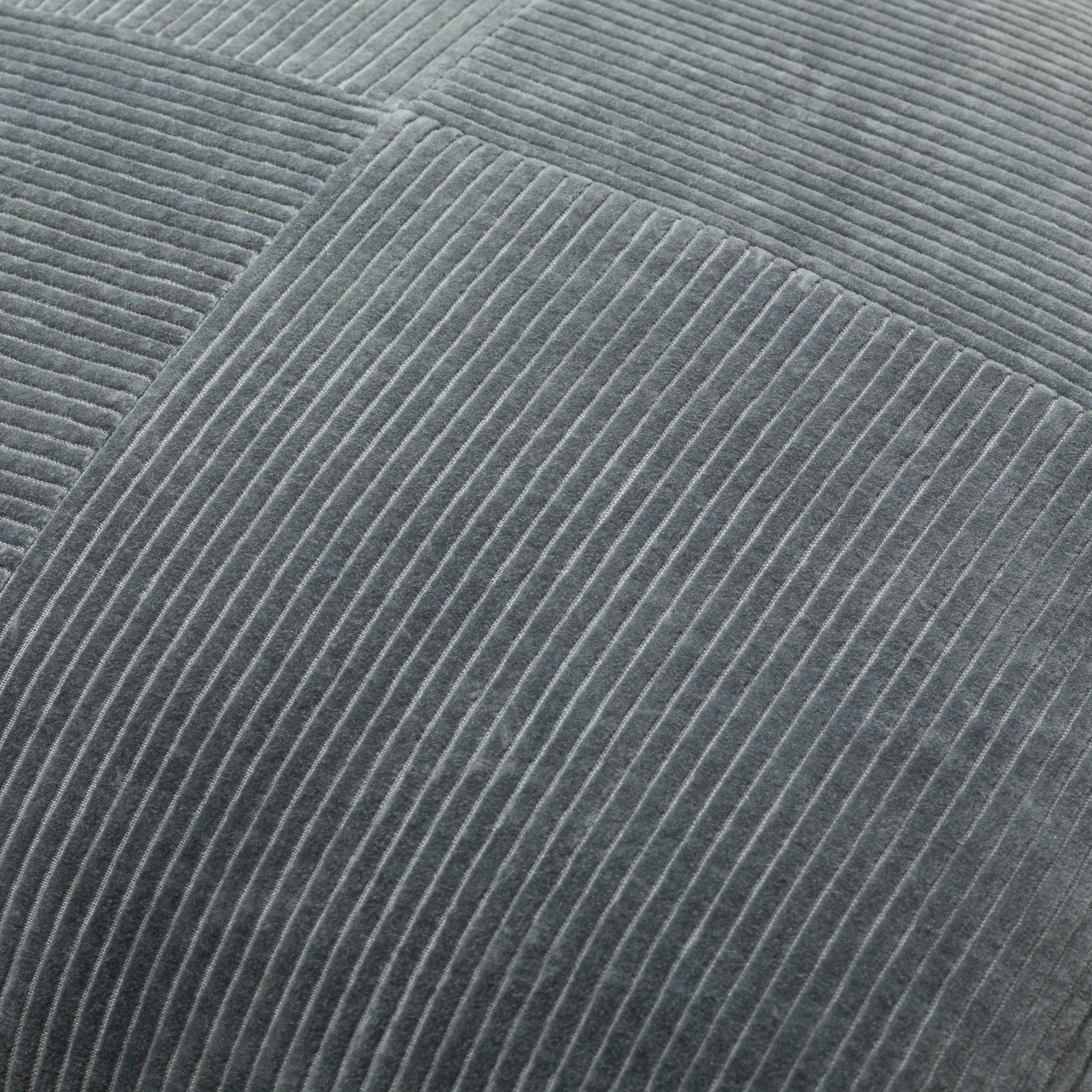 Umar Charcoal Corduroy Accent Pillow - PRHOMZ