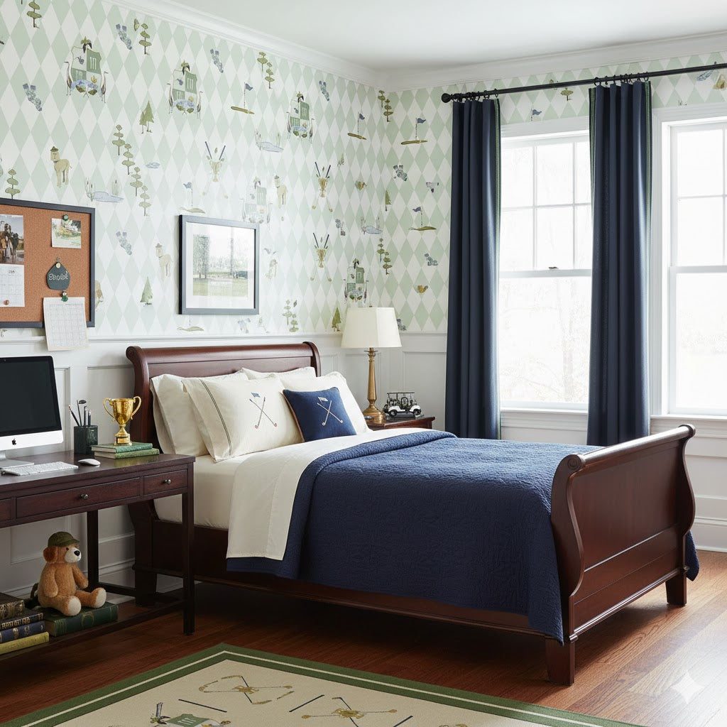 Alfred Wallpaper by Linen and Paper Design