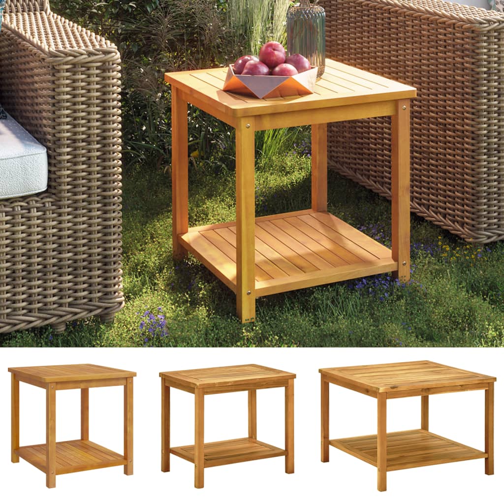 vidaXL Side Table End Table Coffee Table Indoor Outdoor Solid Wood Acacia-5