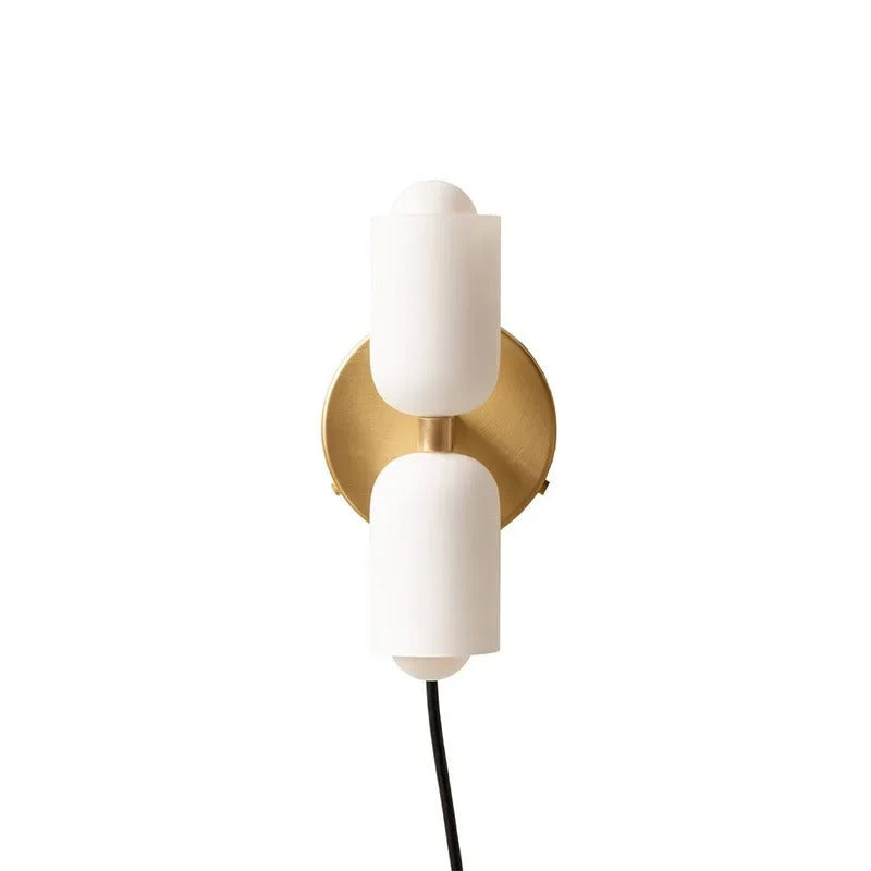 Colorful Modern Wall Sconce with Hand-Blown Glass Shade