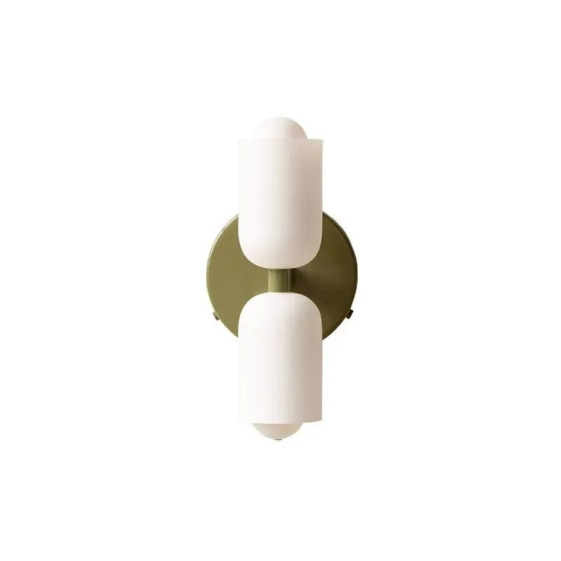 Colorful Modern Wall Sconce with Hand-Blown Glass Shade